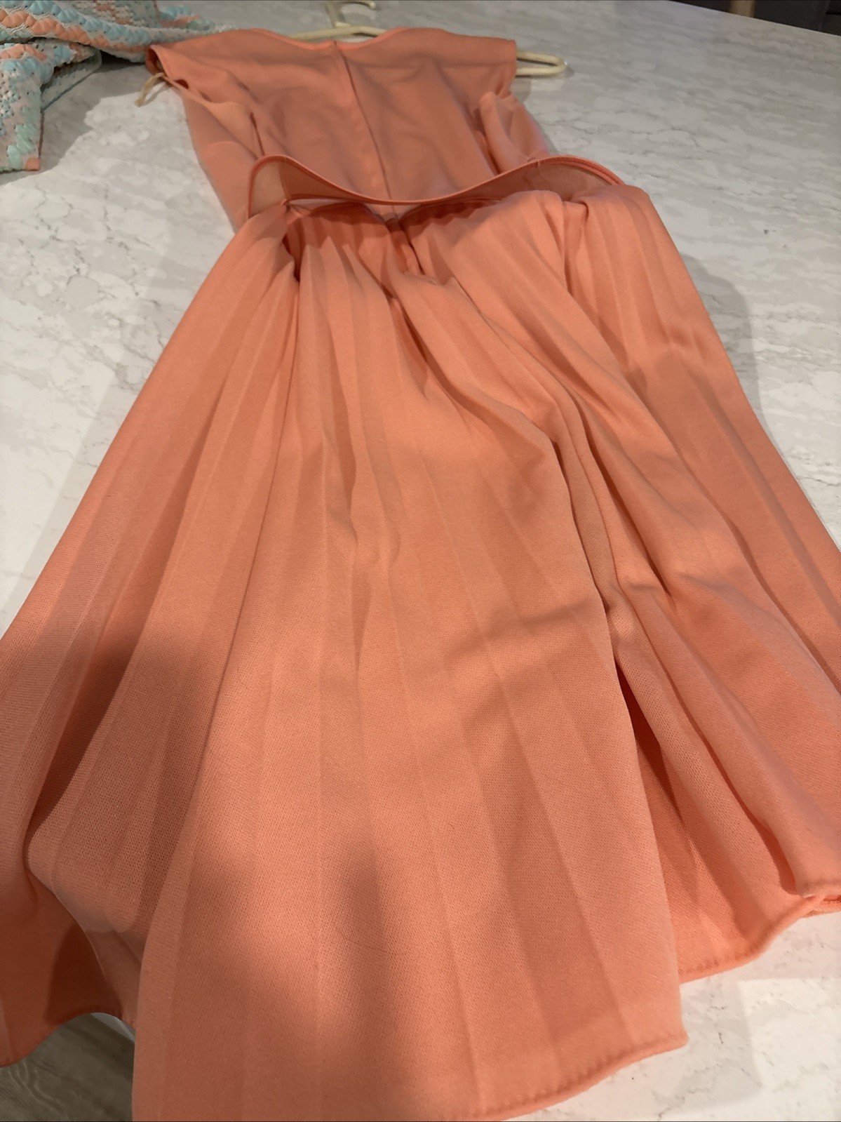 Vintage 60-70s Sears Dress Set Peach Jacket Belt ILGWU USA