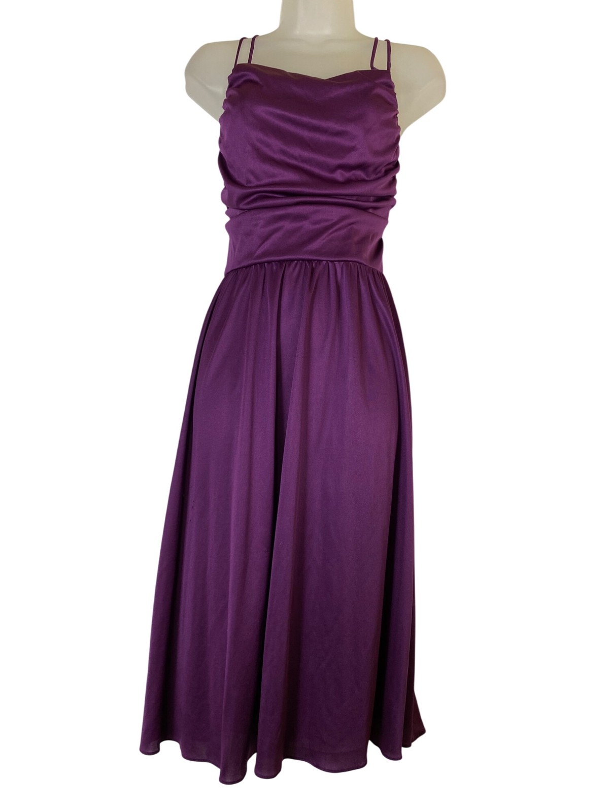 Vintage Purple Sleeveless Dress & Jacket Set Size 7/8 Disco Sexy Retro Eighties
