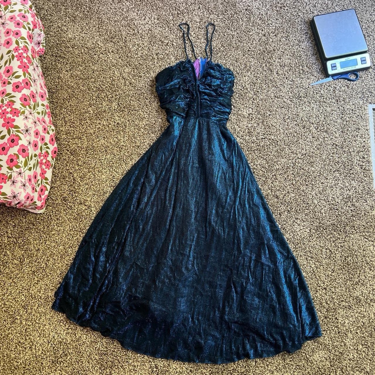Vintage Flirtations Dark Whimsygoth Evening Gown Maxi Dress Rare Prom Formal