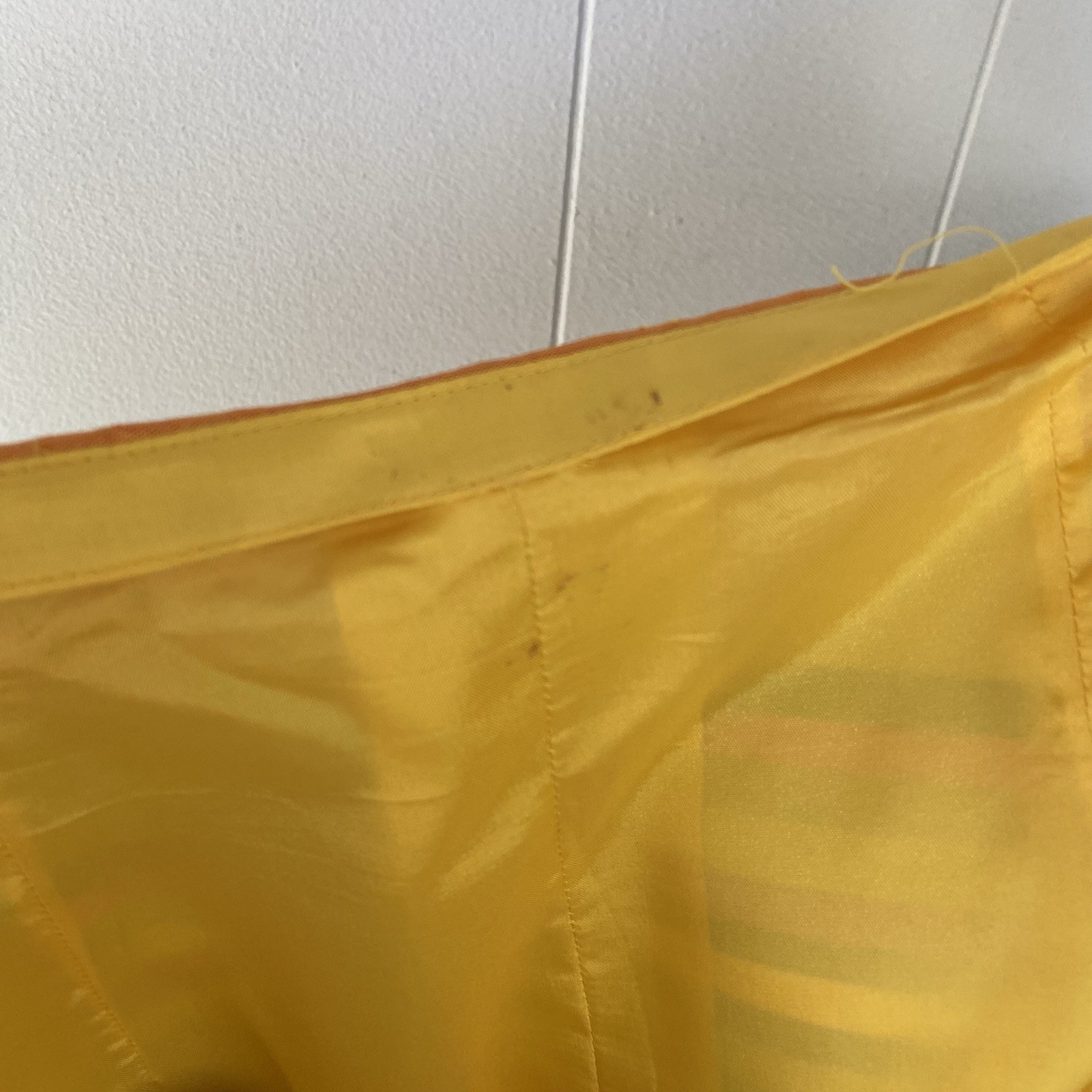 60s 70s Taffeta Multicolor Silk? Striped Maxi Skirt M 28-29” Waist Handmade