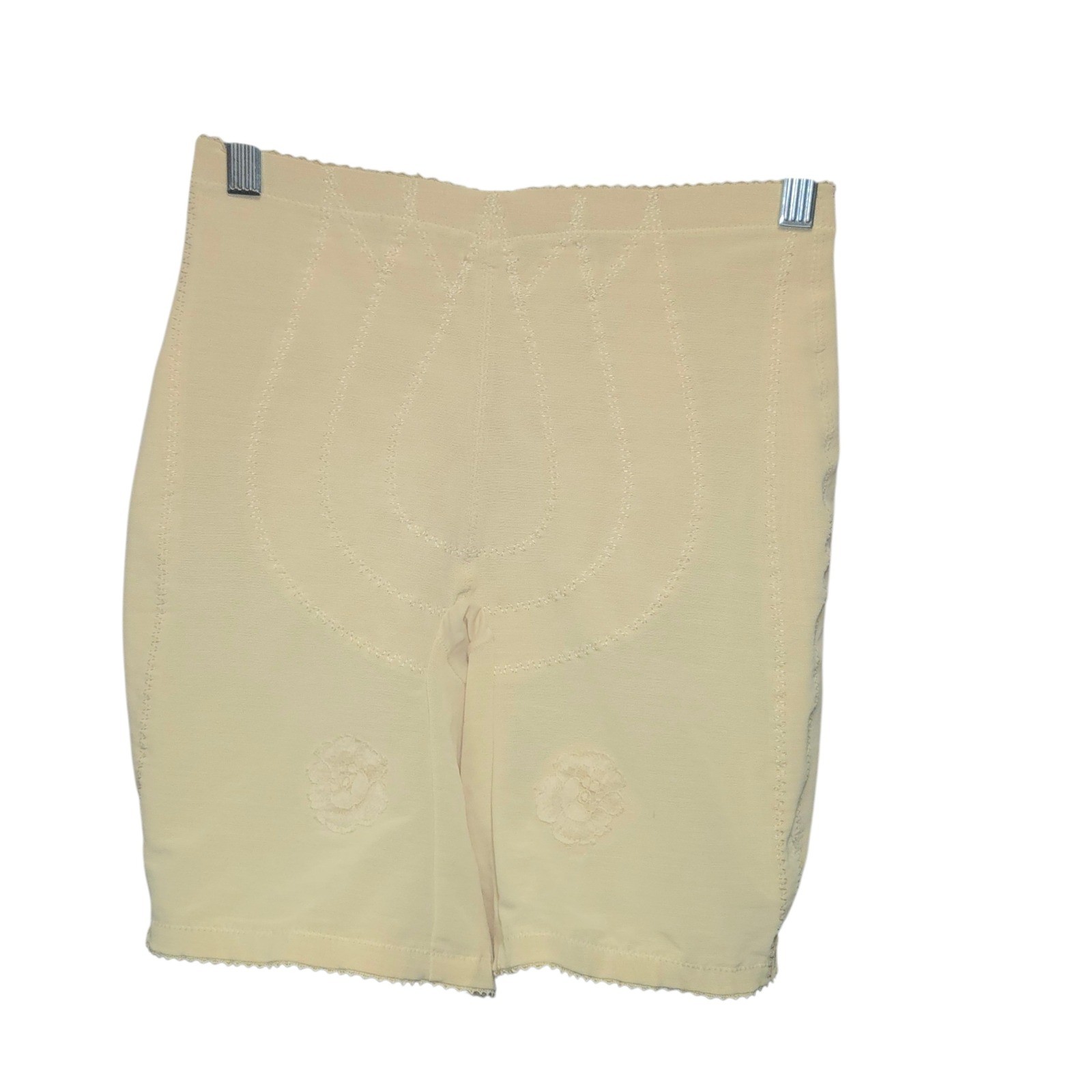 Vanity Fair Shapewear Shorts L Beige High Waist Vintage Girdle Shaper 41-015 80s