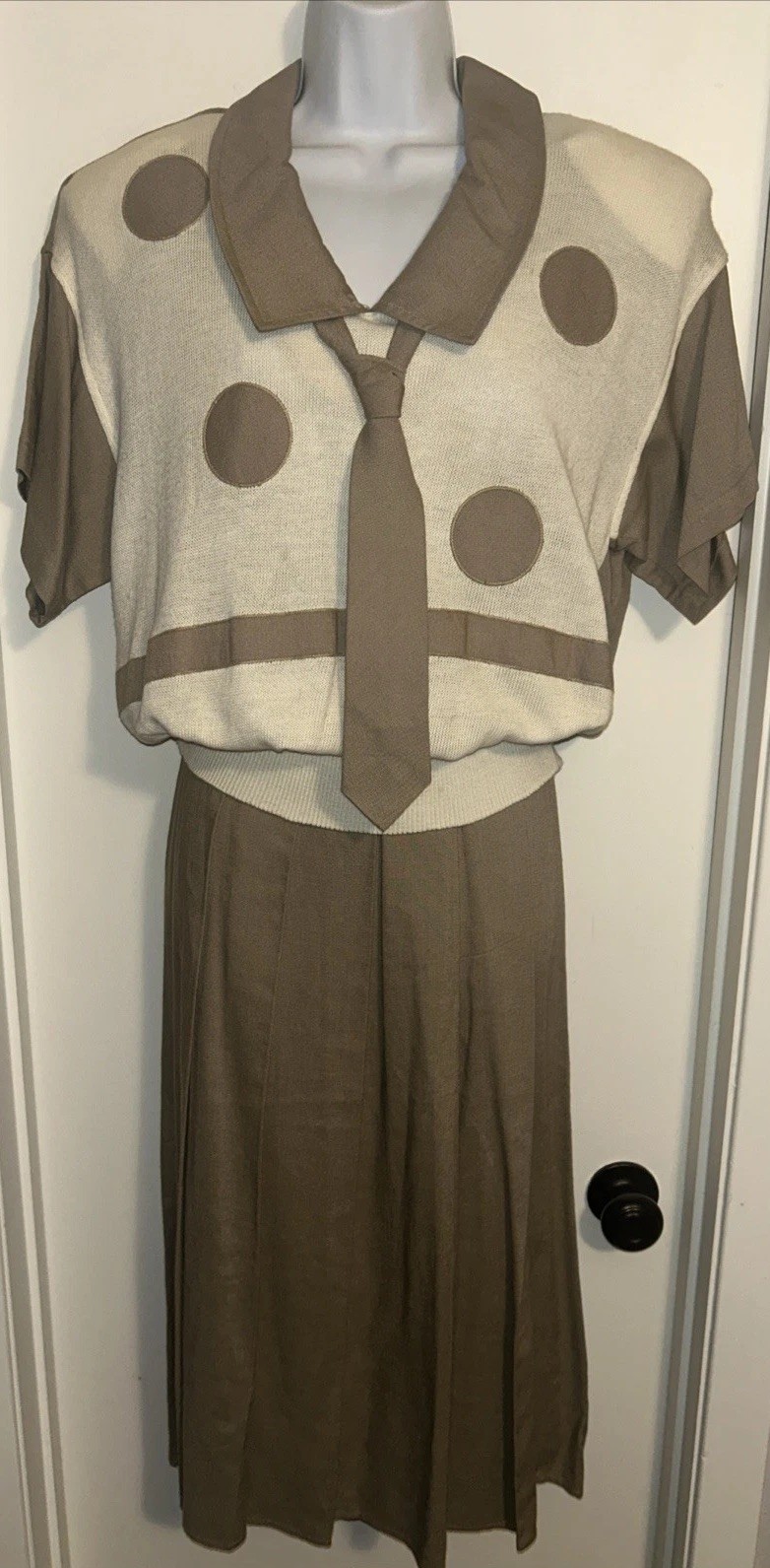 Vintage Donna Morgan For Non Stop Two Piece Sailor Inspired Dress 29.5” Waist