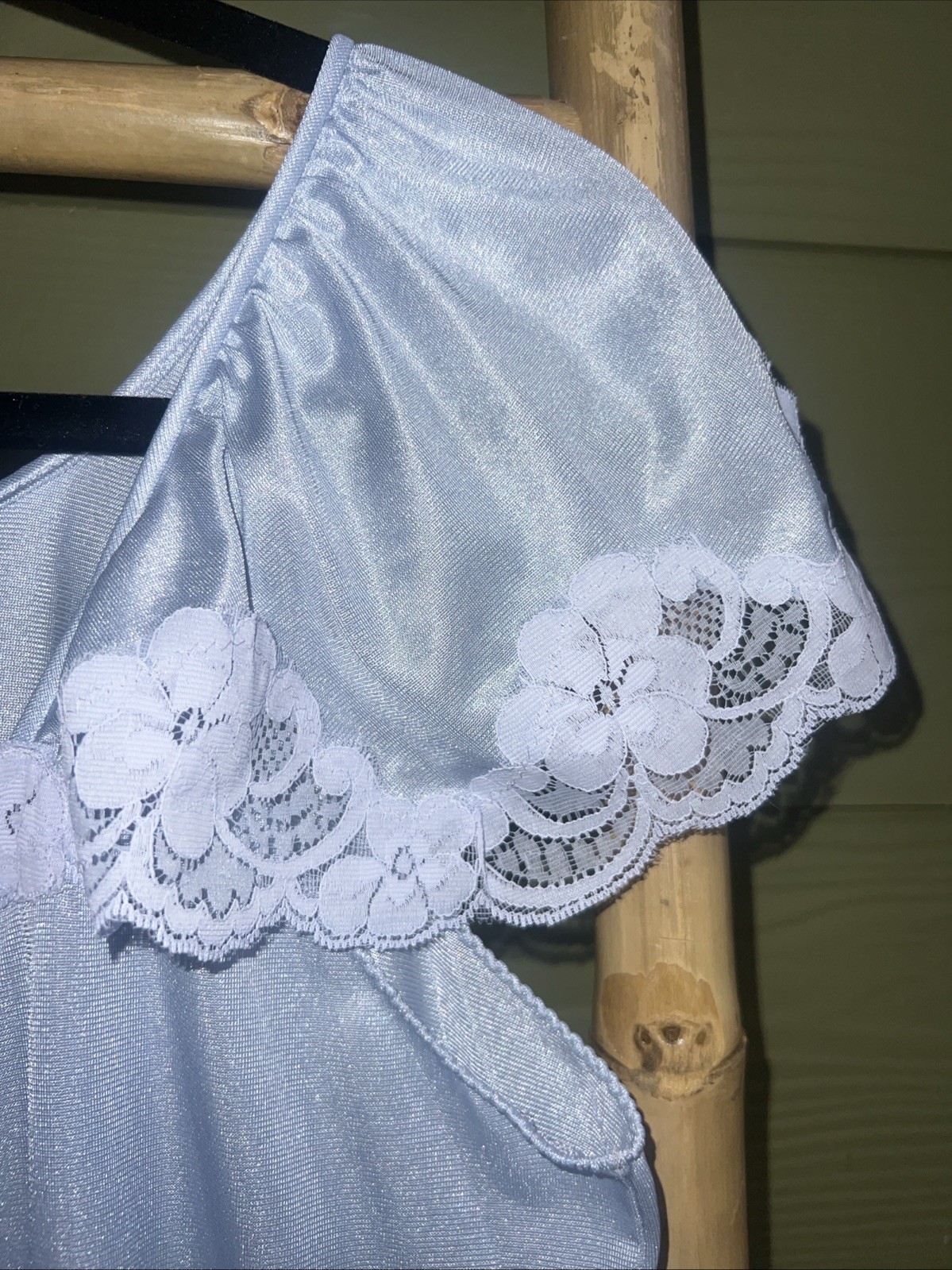 Vintage Gossard Artemis Lavender Nylon Nightgown Lace Trim M ILGWU USA 60-70’s