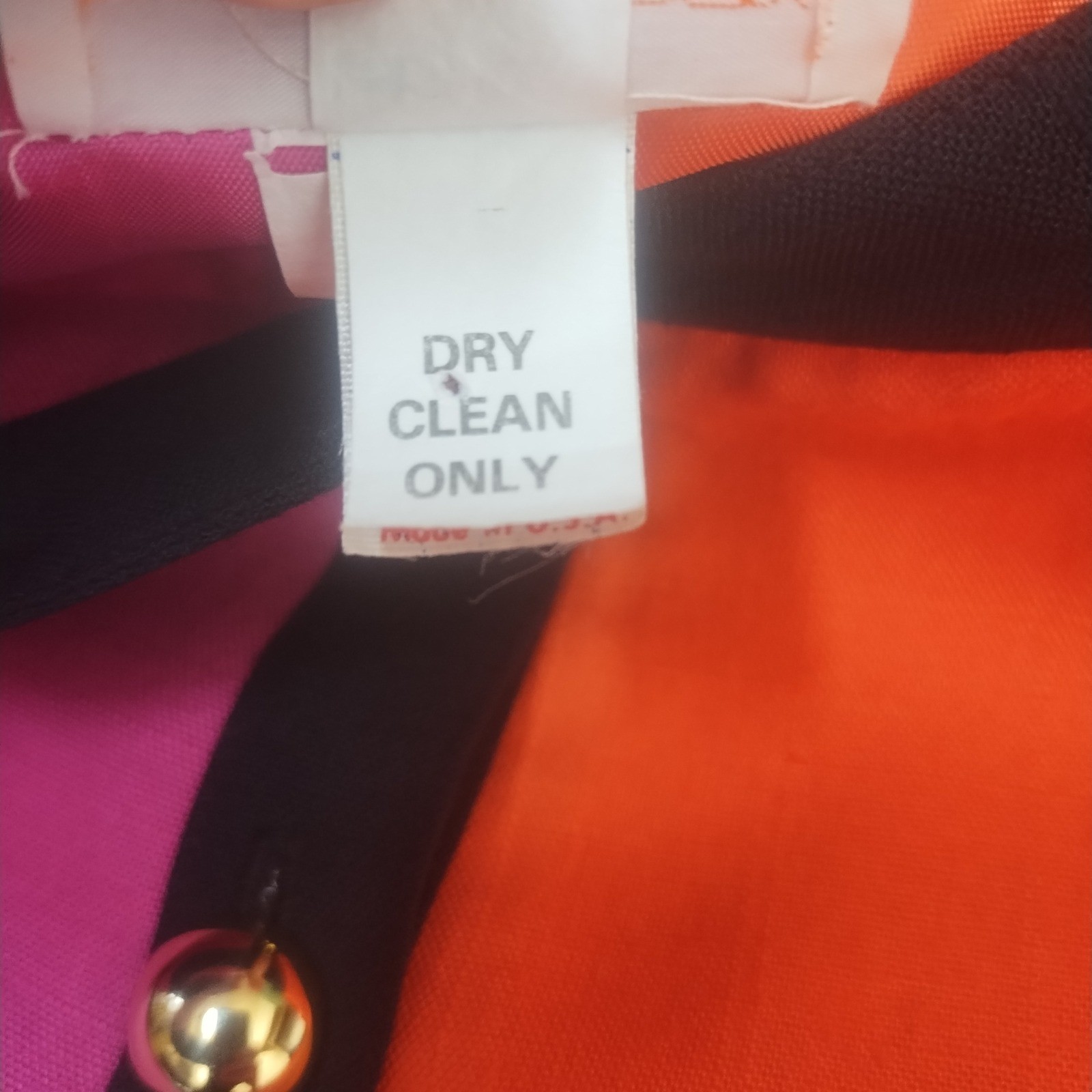 Vintage David Warren Colorblock Blouse Women&rsquo;s 8 80s Mod Maximalist Union Made