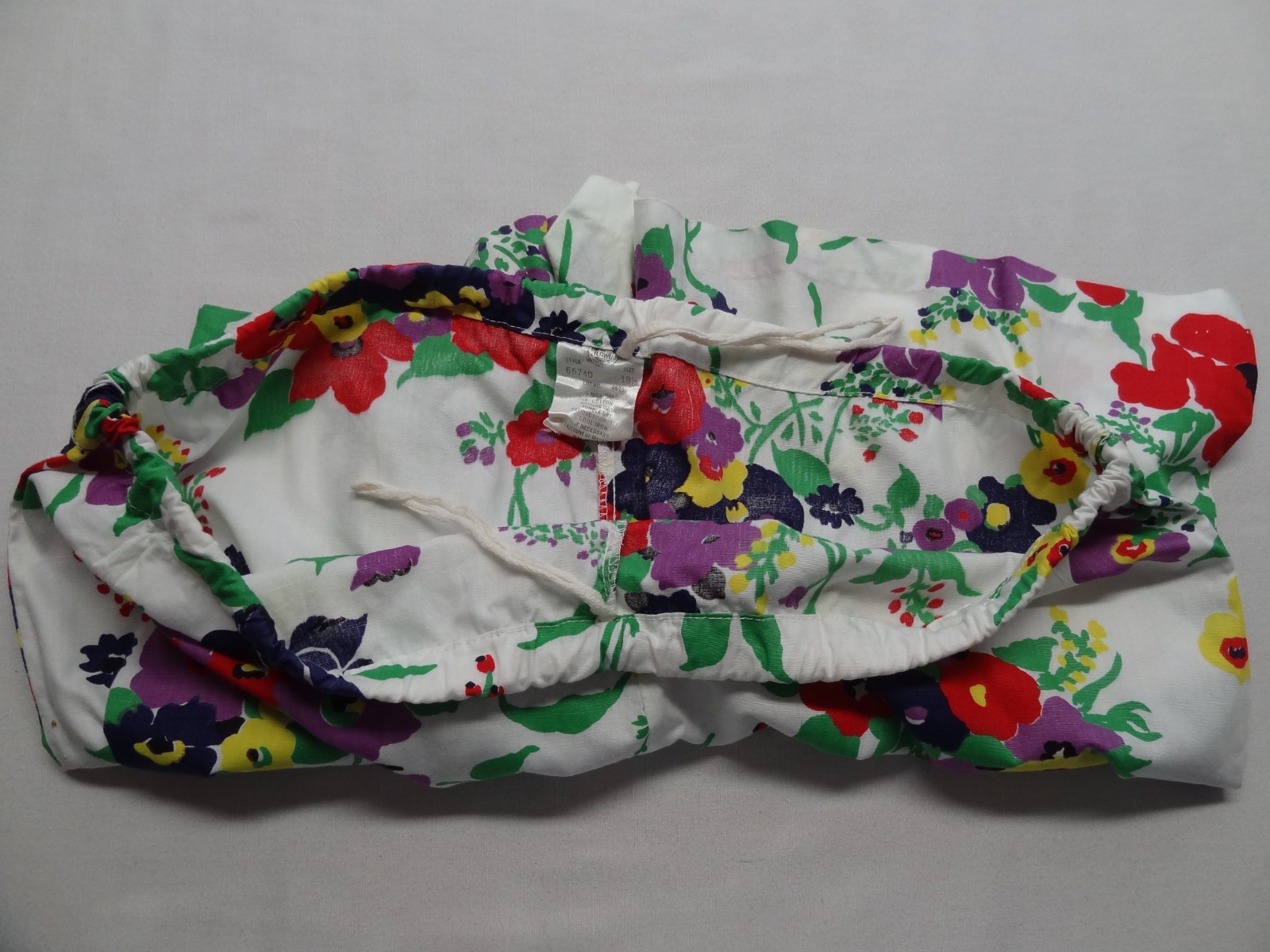 Mini Dress Shorts SET 18 1/2 Floral 60s 70s Hippie VTG ILGWU Union Made in USA