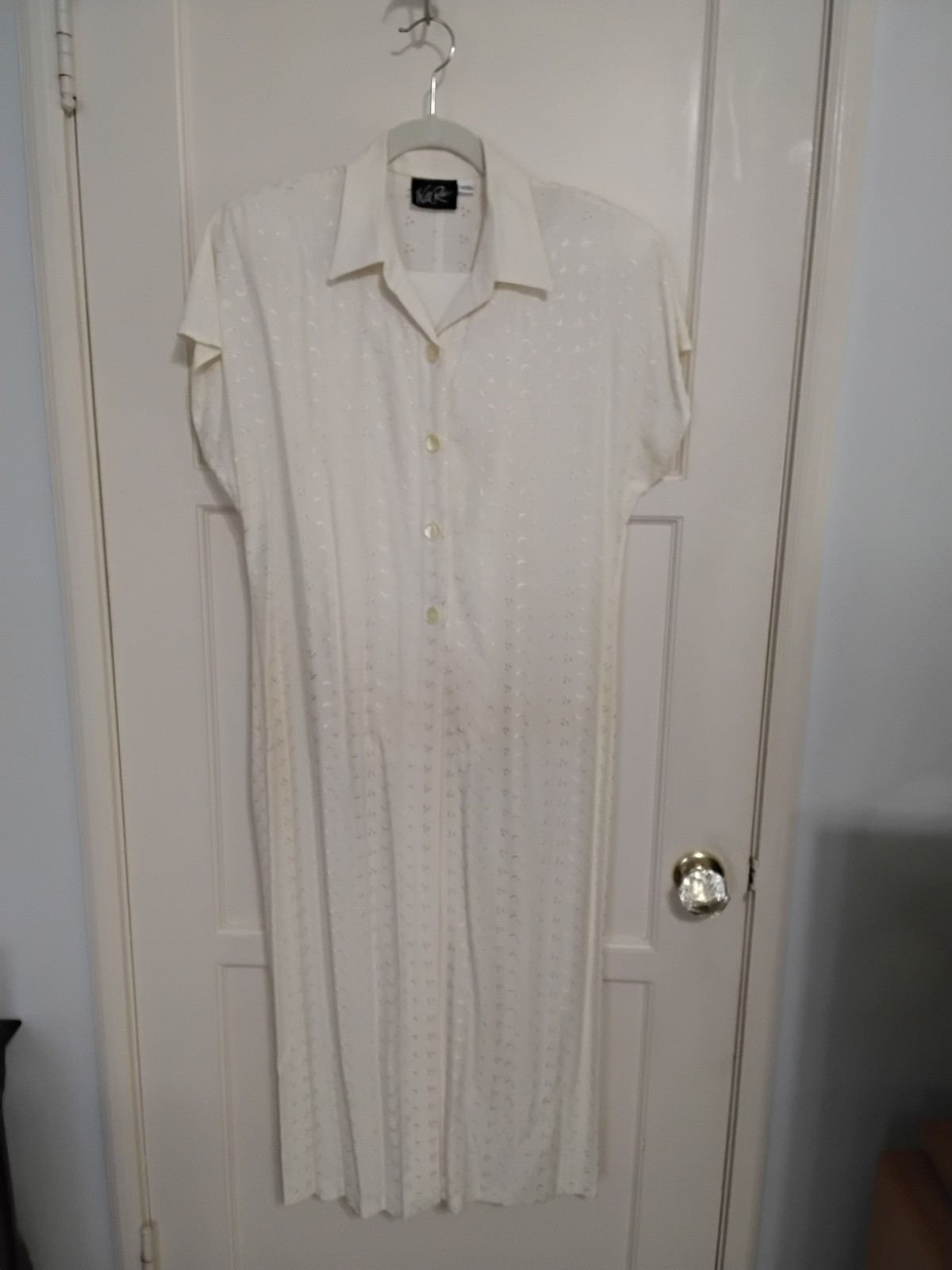 Vintage Wild Rose Cream Pant Suit Set Eyelet Duster 1990&rsquo;s
