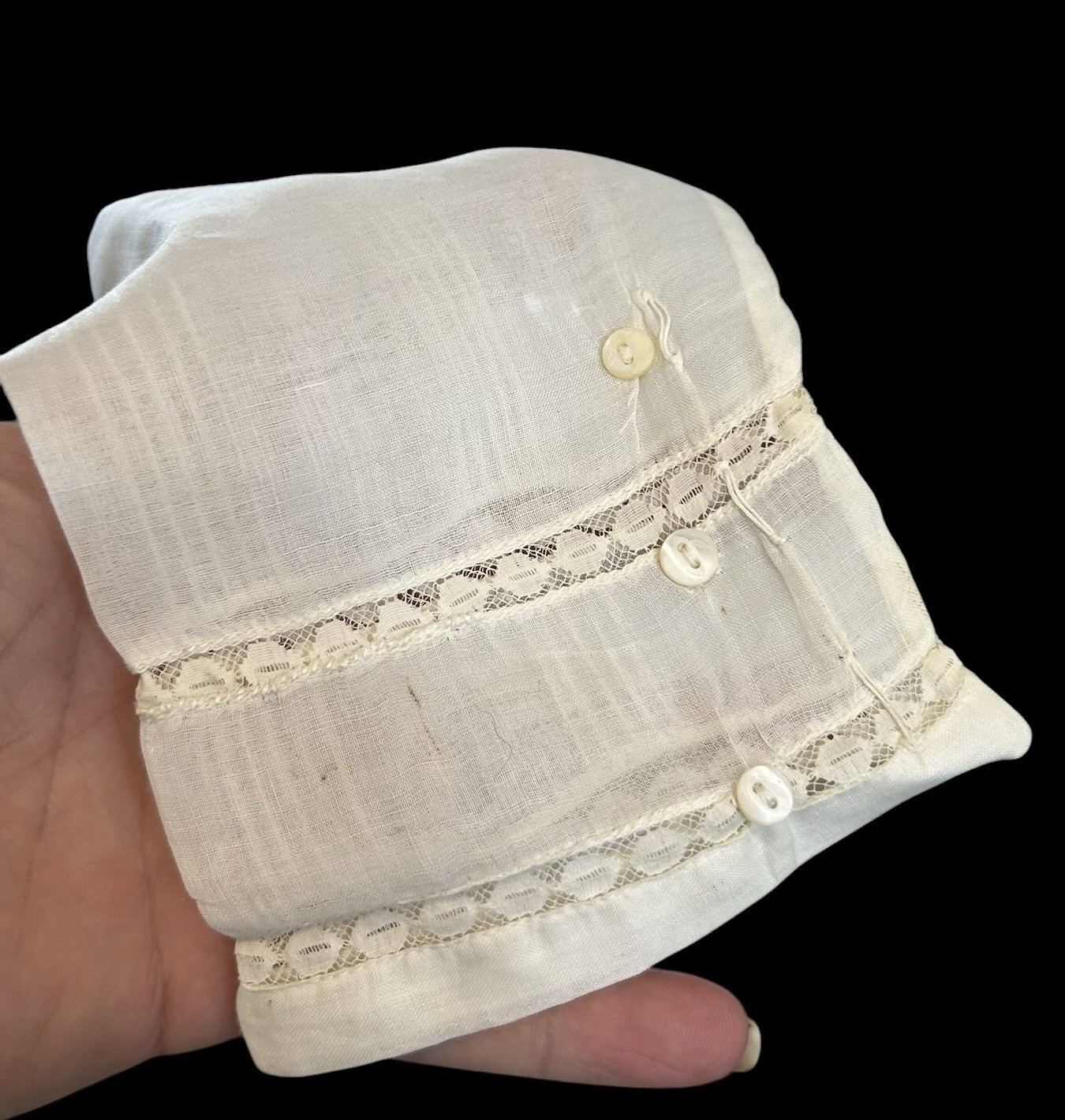 1890s Antique Edwardian White Shirt Waist Blouse Embroidered