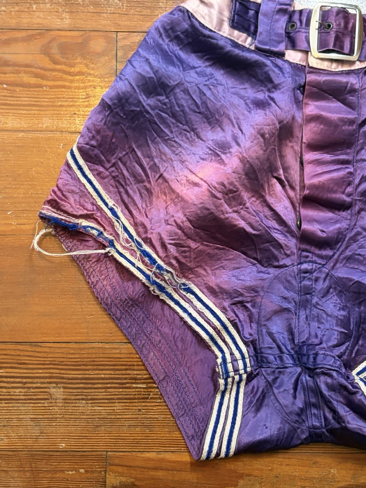Vintage General Athletic Coach Athletic Shorts Purple Buckle 40s 50s 60s