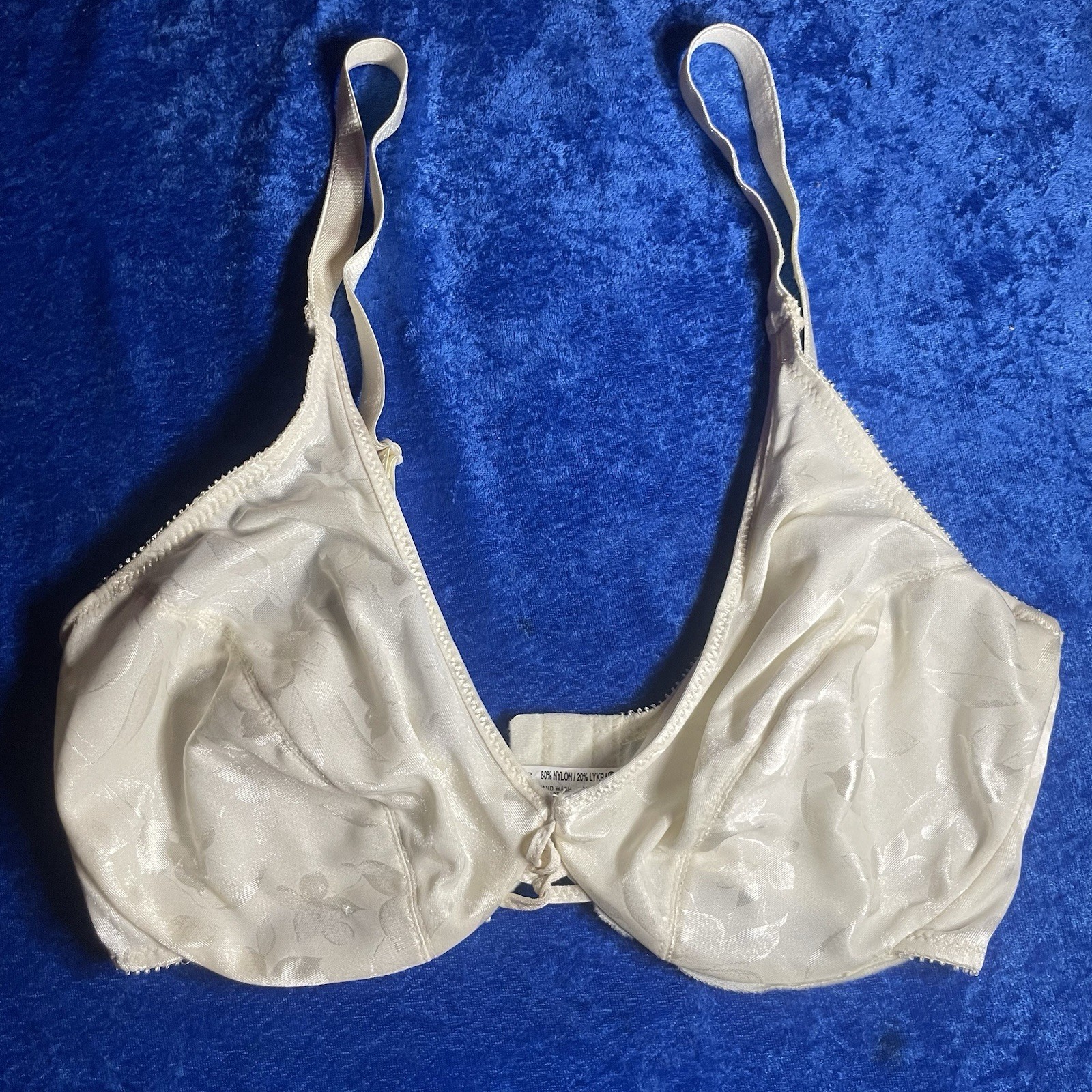 Vintage M Collection Maidenform Bra 40dd Underwire Shiny White