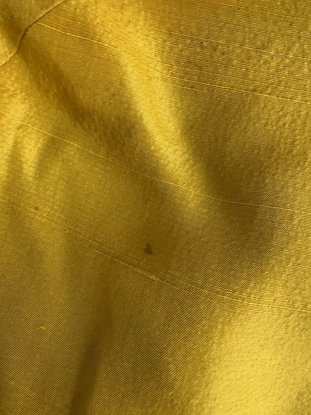 Vintage Bright Yellow Silk? Capelet Jacket with Pearl Buttons