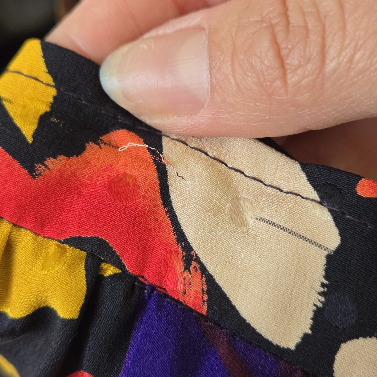 Vtg 1980s Emanuel Ungaro Parallèle Abstract Print Silk Wrap Skirt Sz6 Colorful