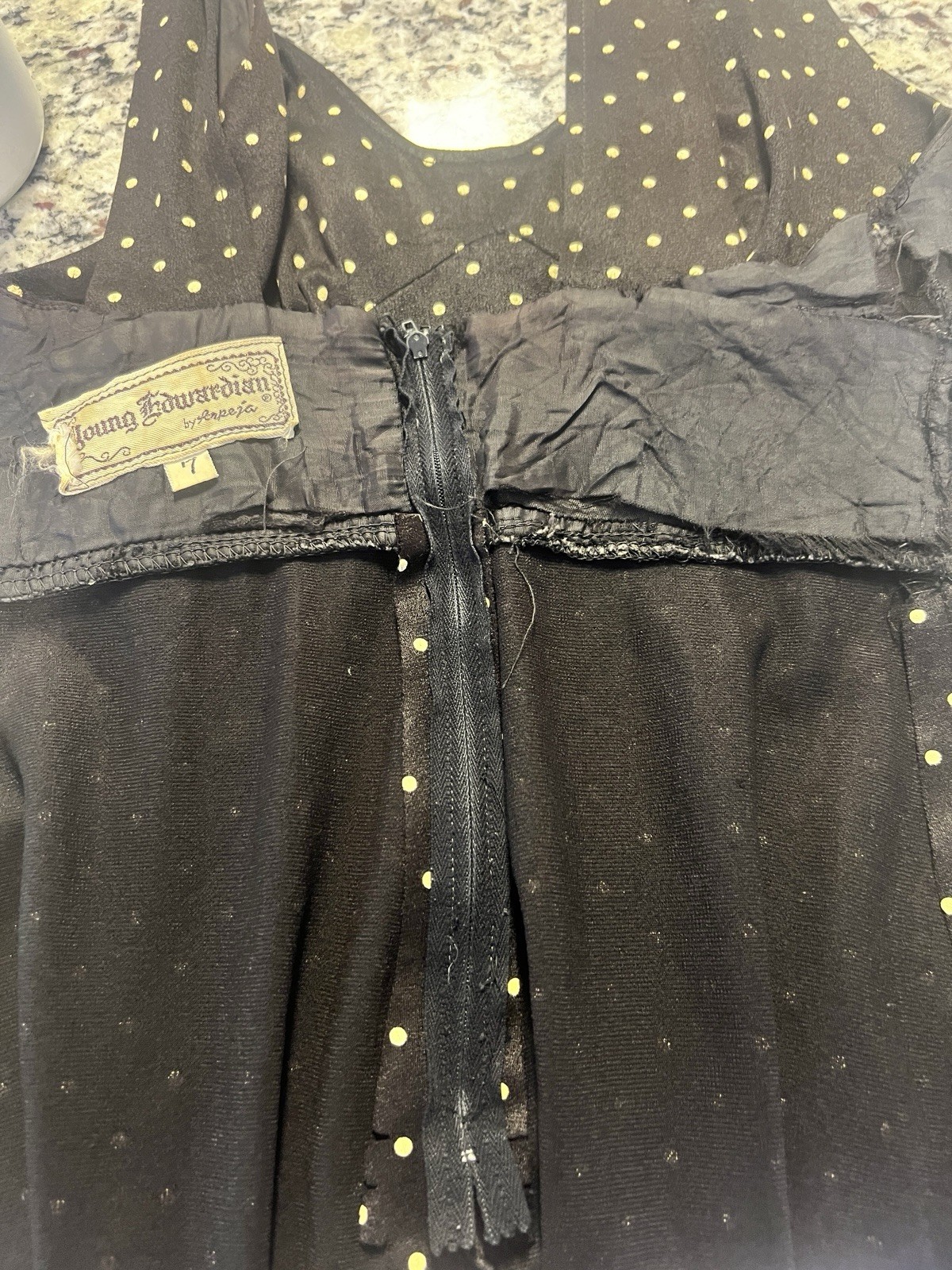 Young Edwardian Arpeja 60’s polka dot halter Neck Sexy back Dress