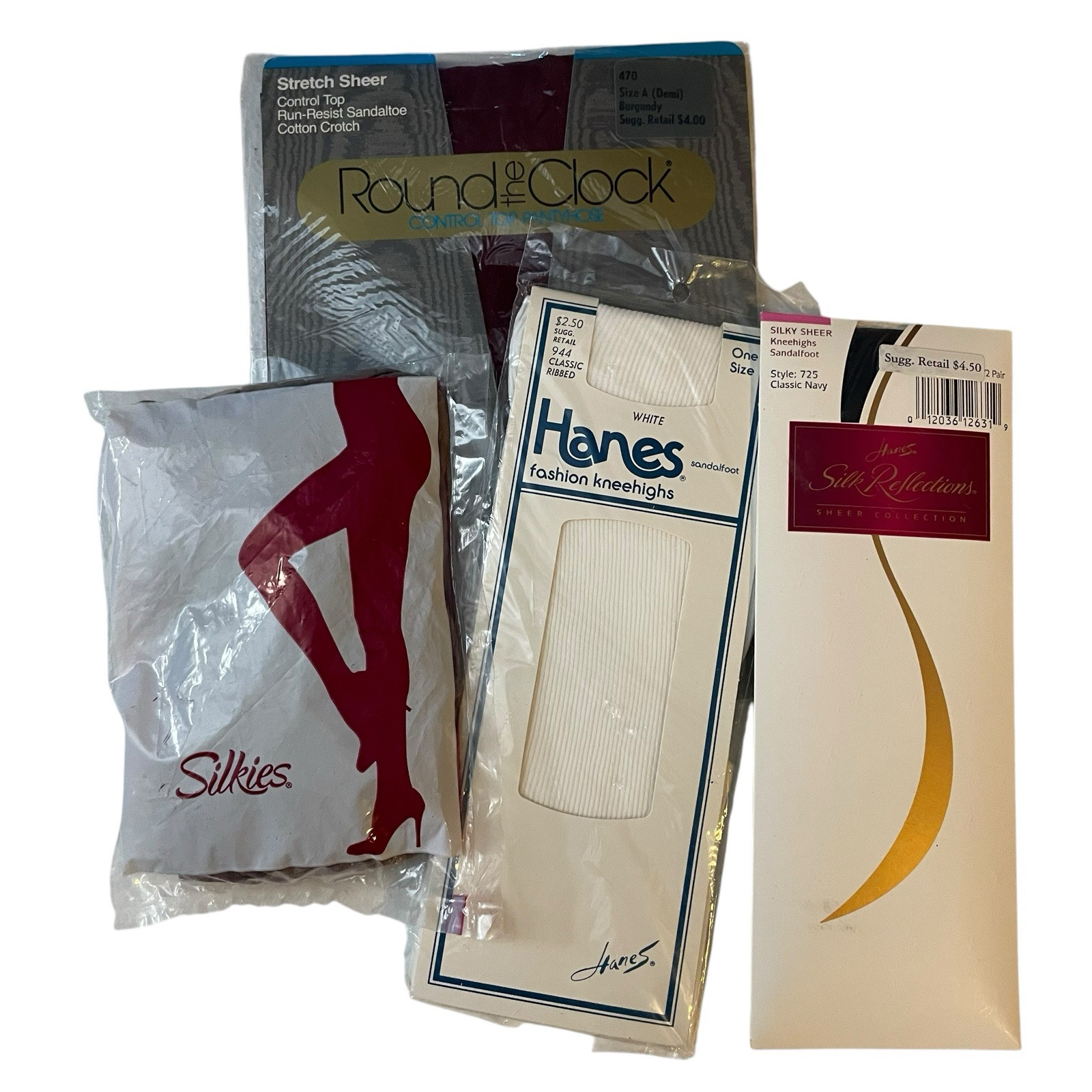 Round The Clock Hanes Ultra Sheer Pantyhose Size A Sandalfoot Mix Lot