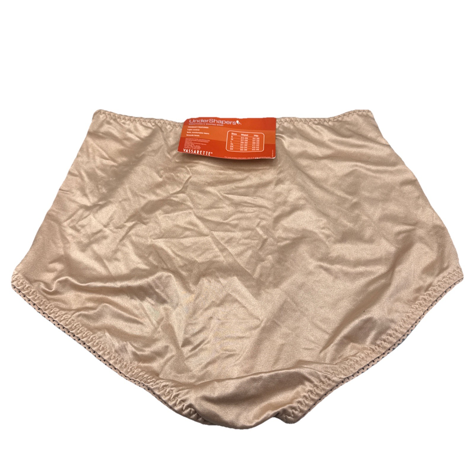 XL 44 Vassarette Undershapers Light Control Panties Second Skin Satin 2008