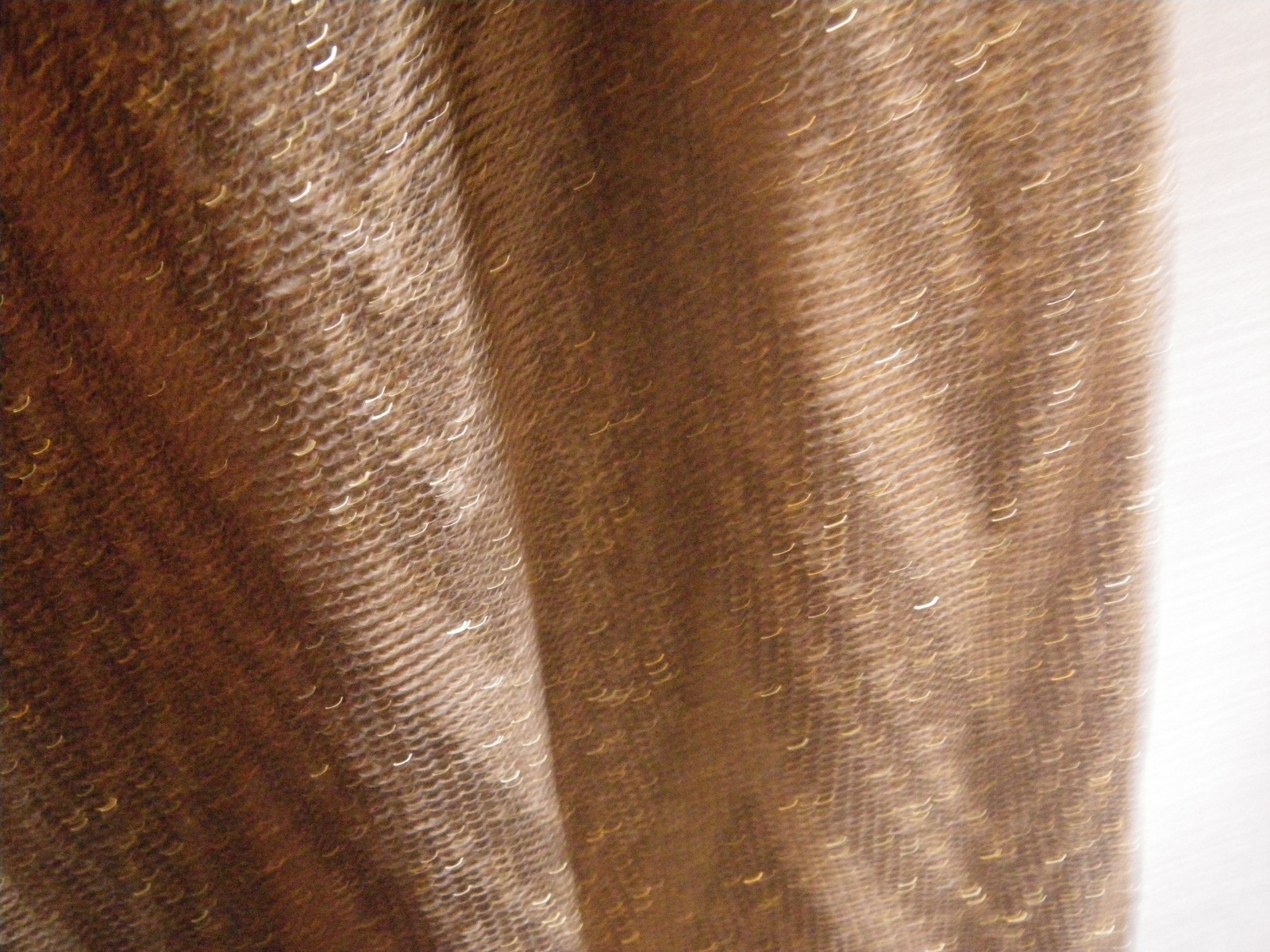 1920s Style Sleeveless Morningside Gold Knit Mesh Flapper Dress Fringe Size 12