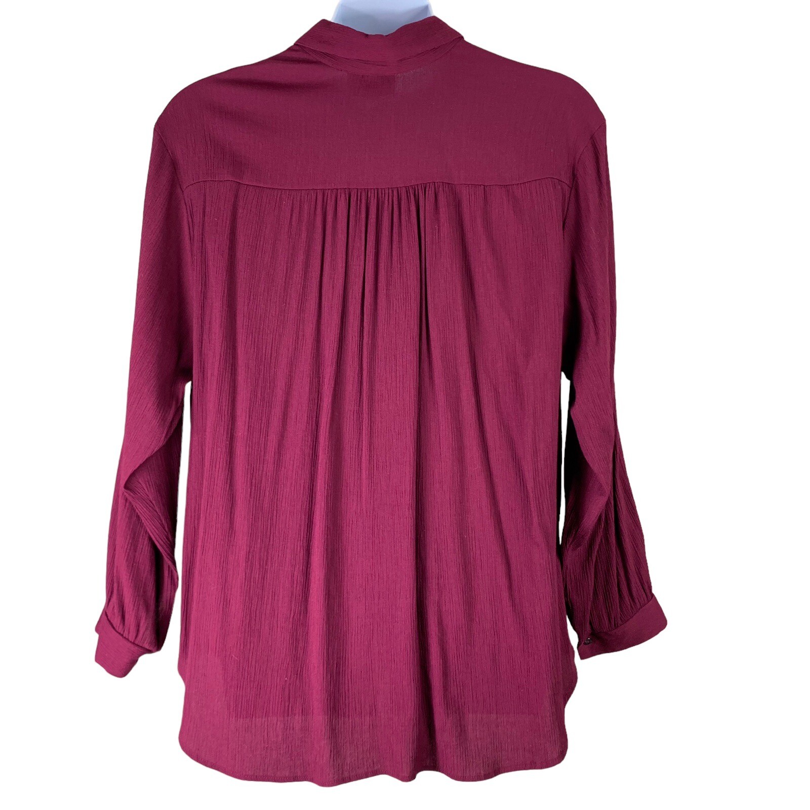Vintage Button Up Blouse Size 22W Joanna Made in USA Red Purple Gold Buttons