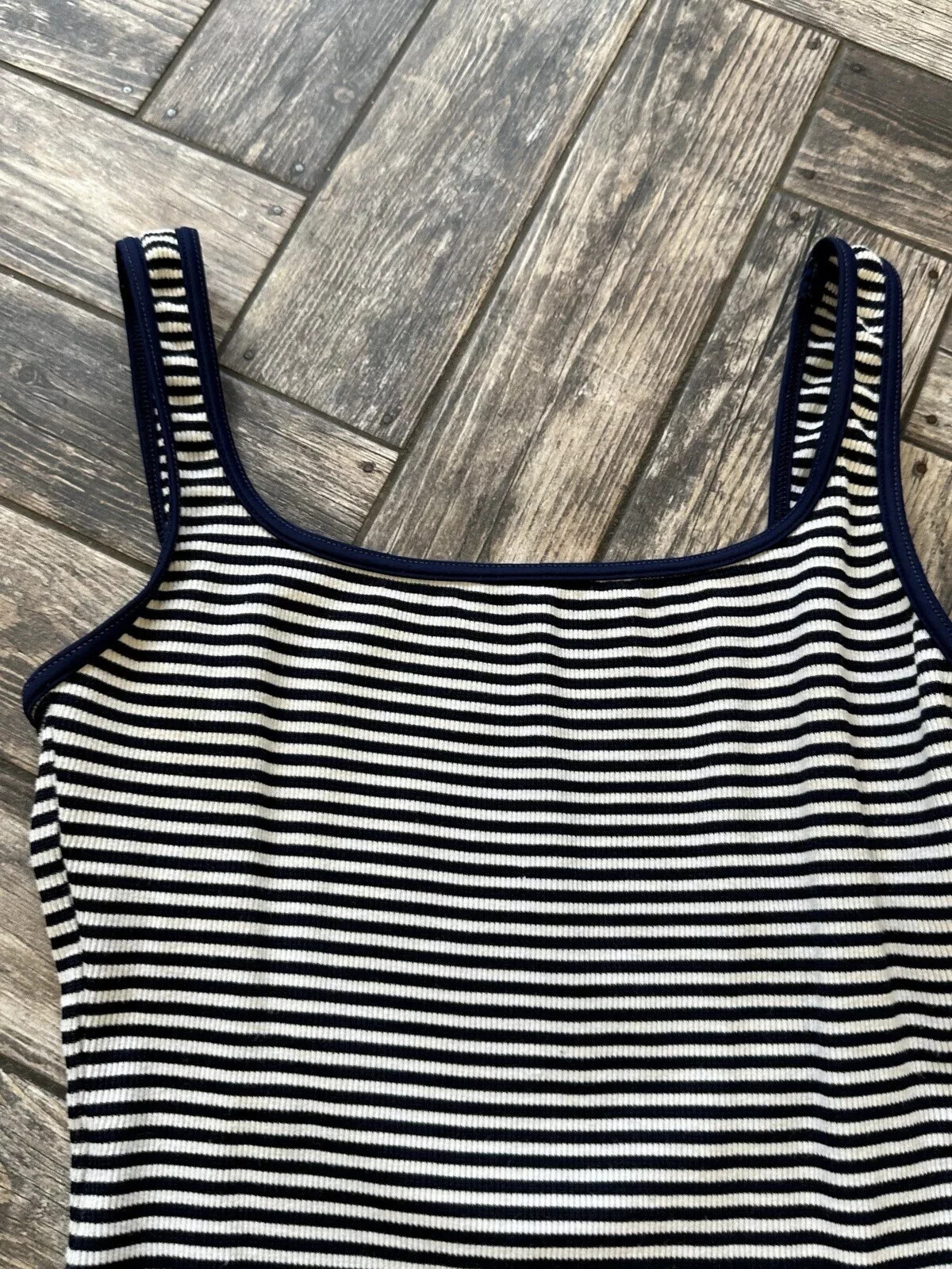 Vintage 1990s 90s Sergio Tacchini One Piece Stripped Swimsuit Size IT 44 US10