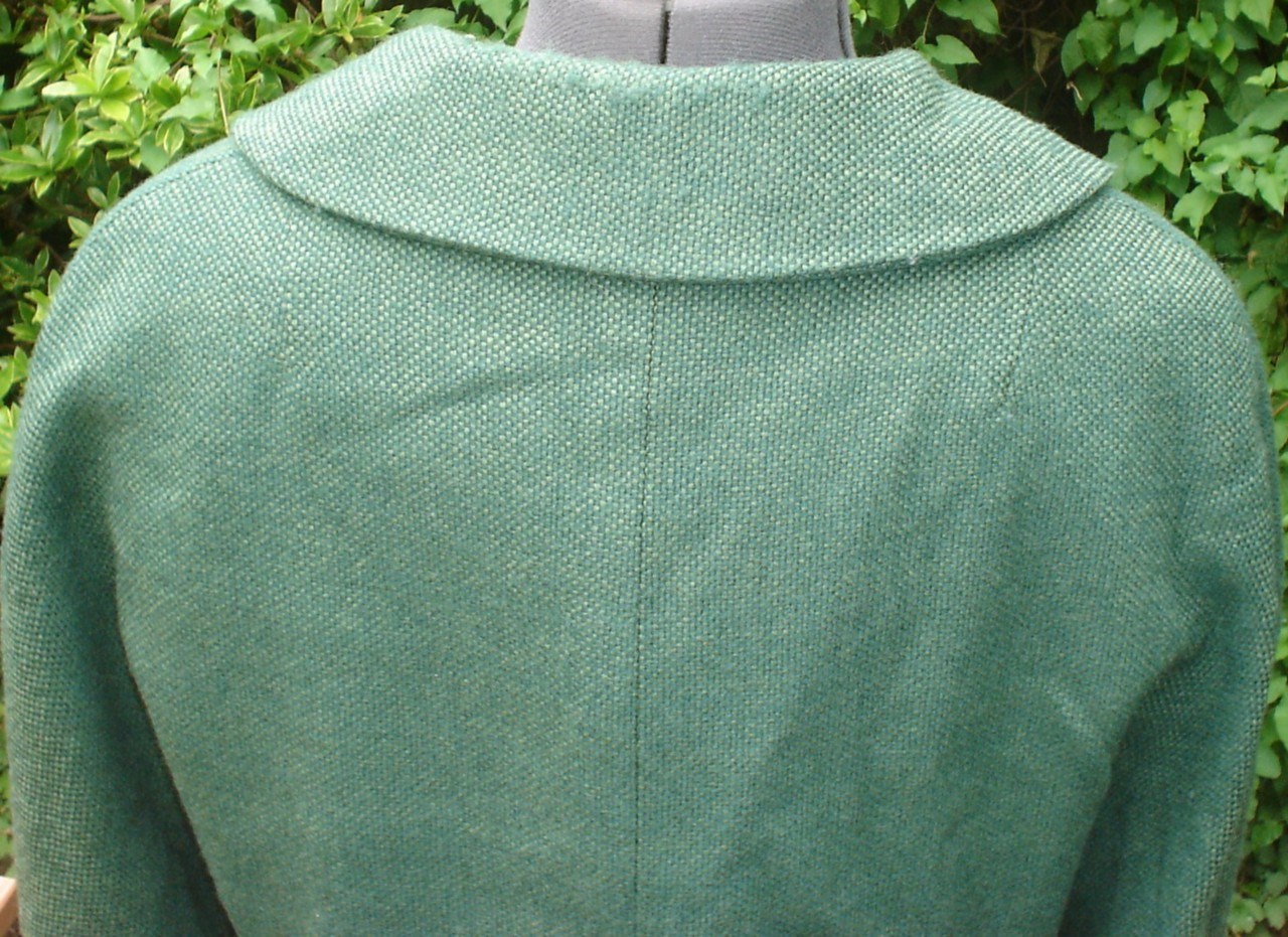 1950&rsquo;s Stefan for Briarbrook Green Tweed Cropped Jacket M Bust 38&Prime;