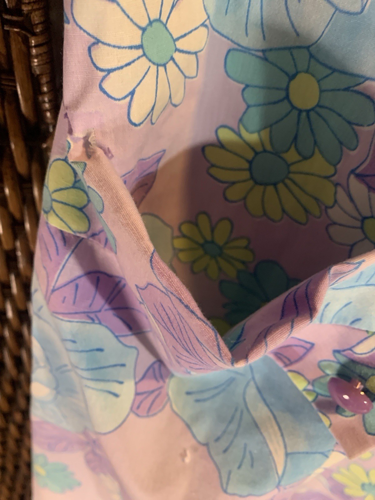 Vintage Floral Dress Handmade Size M