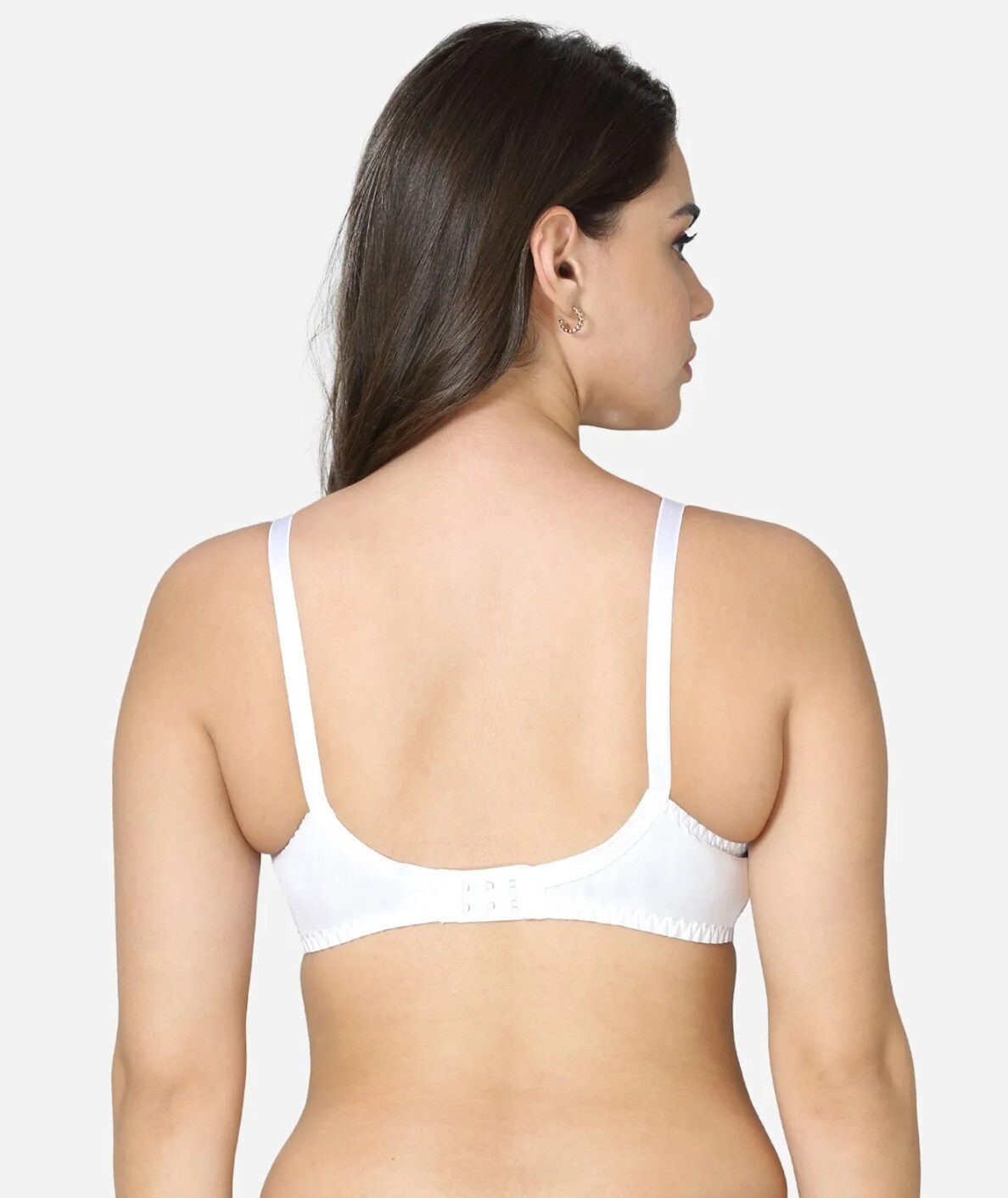 Saree Bra – WHITE Double Layered Plus Size Non Padded Wireless Cotton Sexy Bra