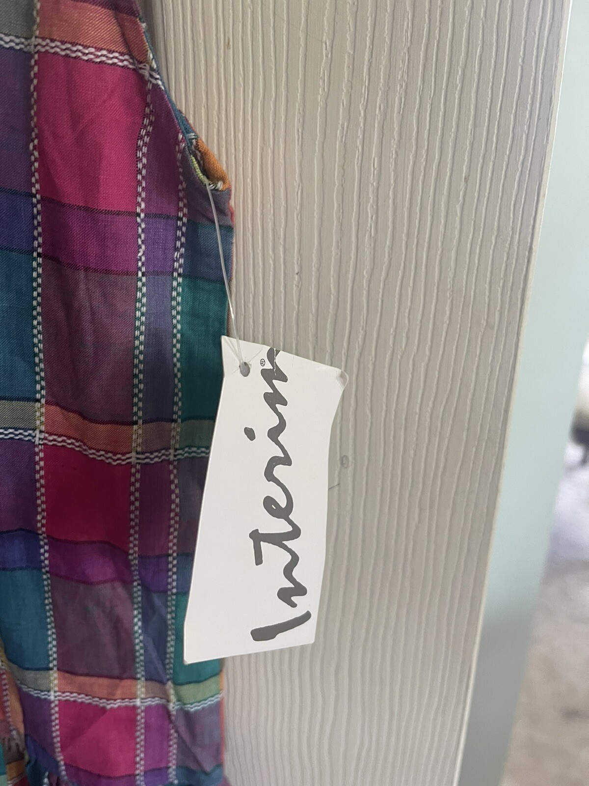 Nwt Vnt 90s Colorblock Checkered Cottagecore Jumper DRESS Small Pockets Modest