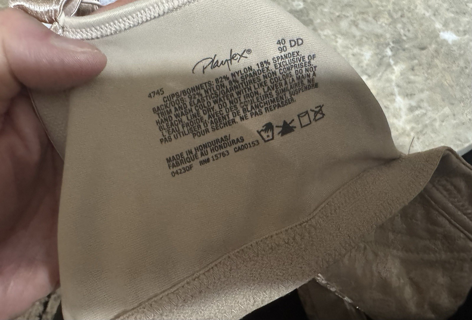 VINTAGE PLAYTEX BRA! 40 DD. CHAMPAGNE