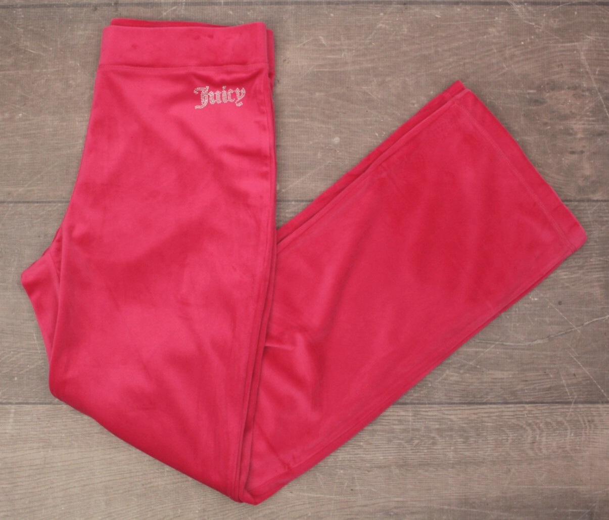 VTG Women&rsquo;s 90s Y2K Hot Pink Juicy Couture Velour Sweatpants Sz M 1990s 2000s
