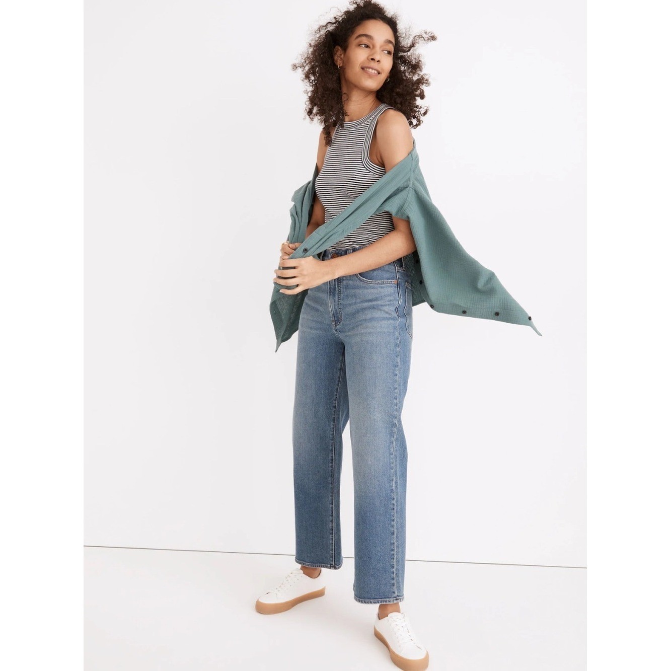 MADEWELL The Perfect Vintage Wide-Leg Crop Jean Montclare Wash: TENCEL™ Denim