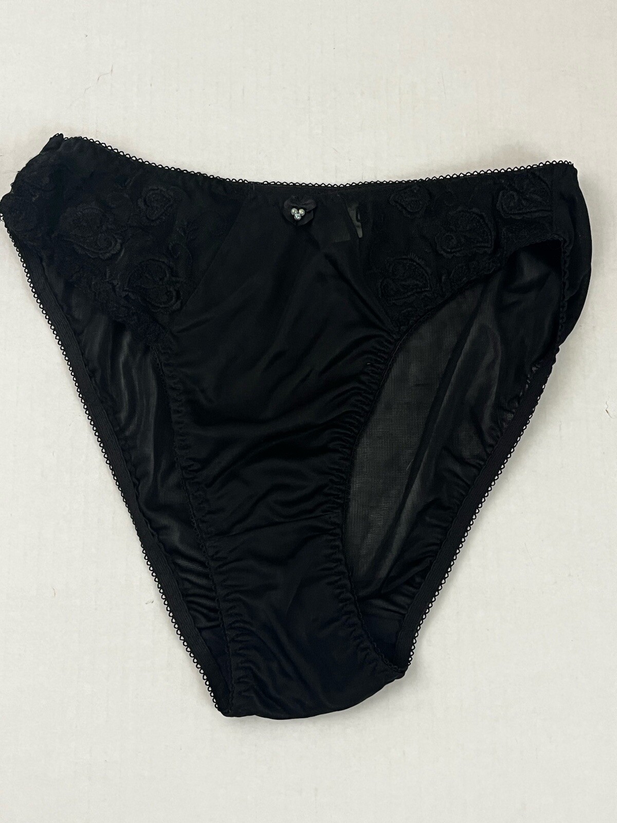 Jolie Intimates Women&rsquo;s M 6 Nylon High Cut Panty Panties Black