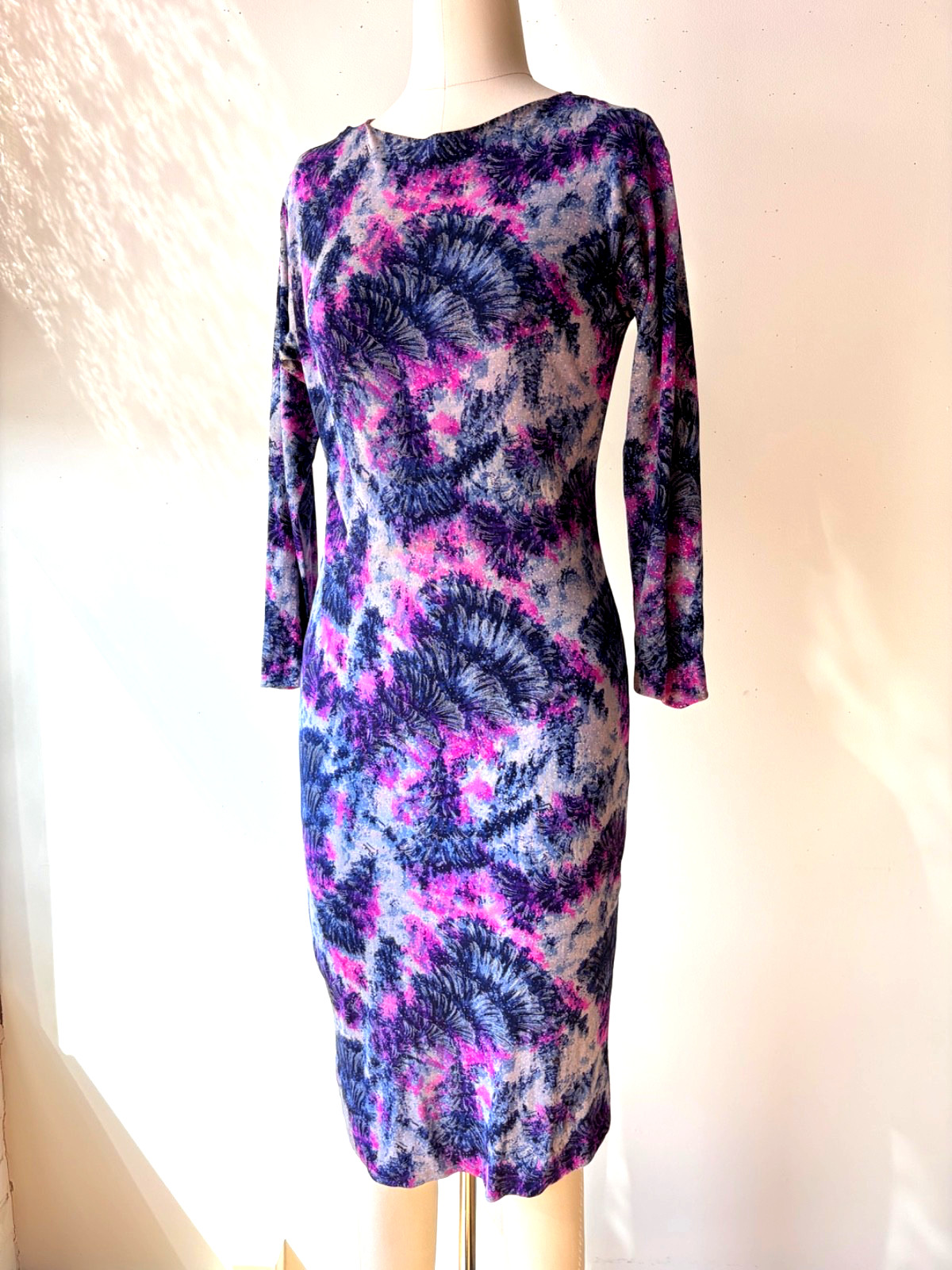 1960&rsquo;s Emilio Pucci for Lord & Taylor silk jersey knit dress purple and pink VGC