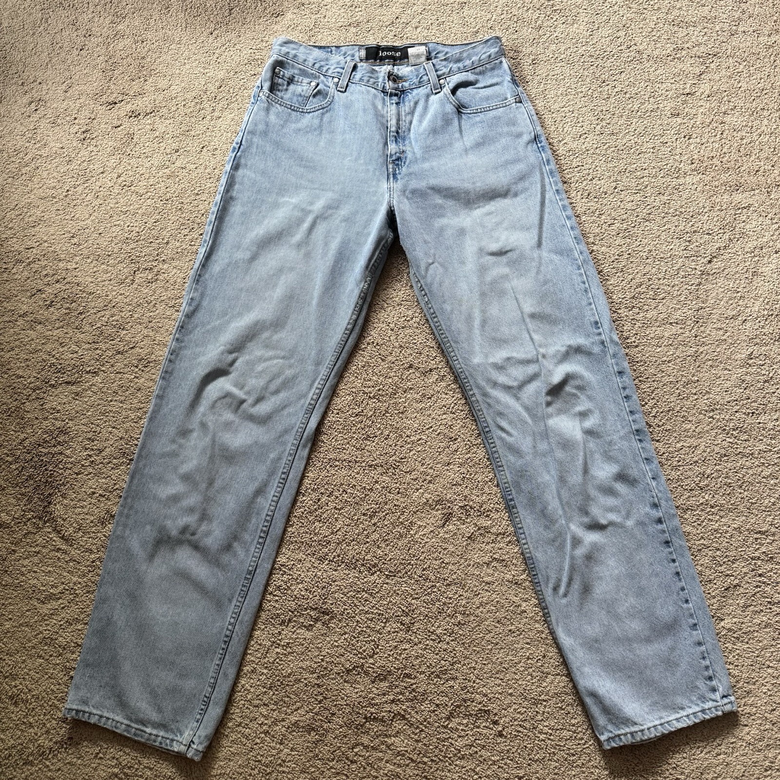Vintage 90s Levi’s Silvertab Loose Light Wash Baggy Jeans Size 13 Long Tall