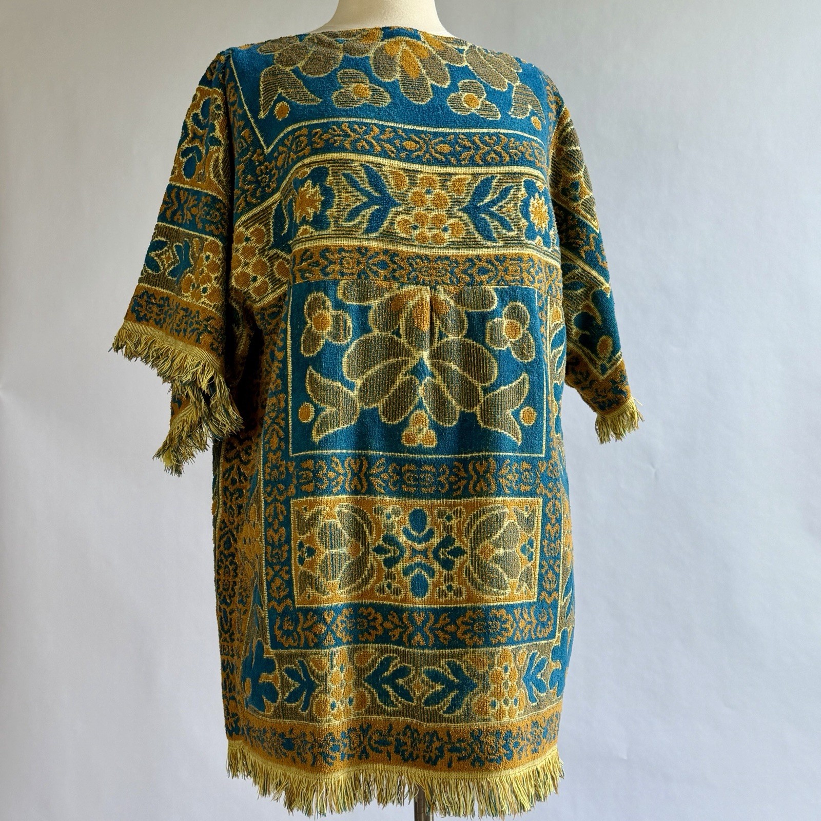Vintage Cotton Terry Toweling Dress / Tunic / Beach Cover Tastemaker by Mohawk M