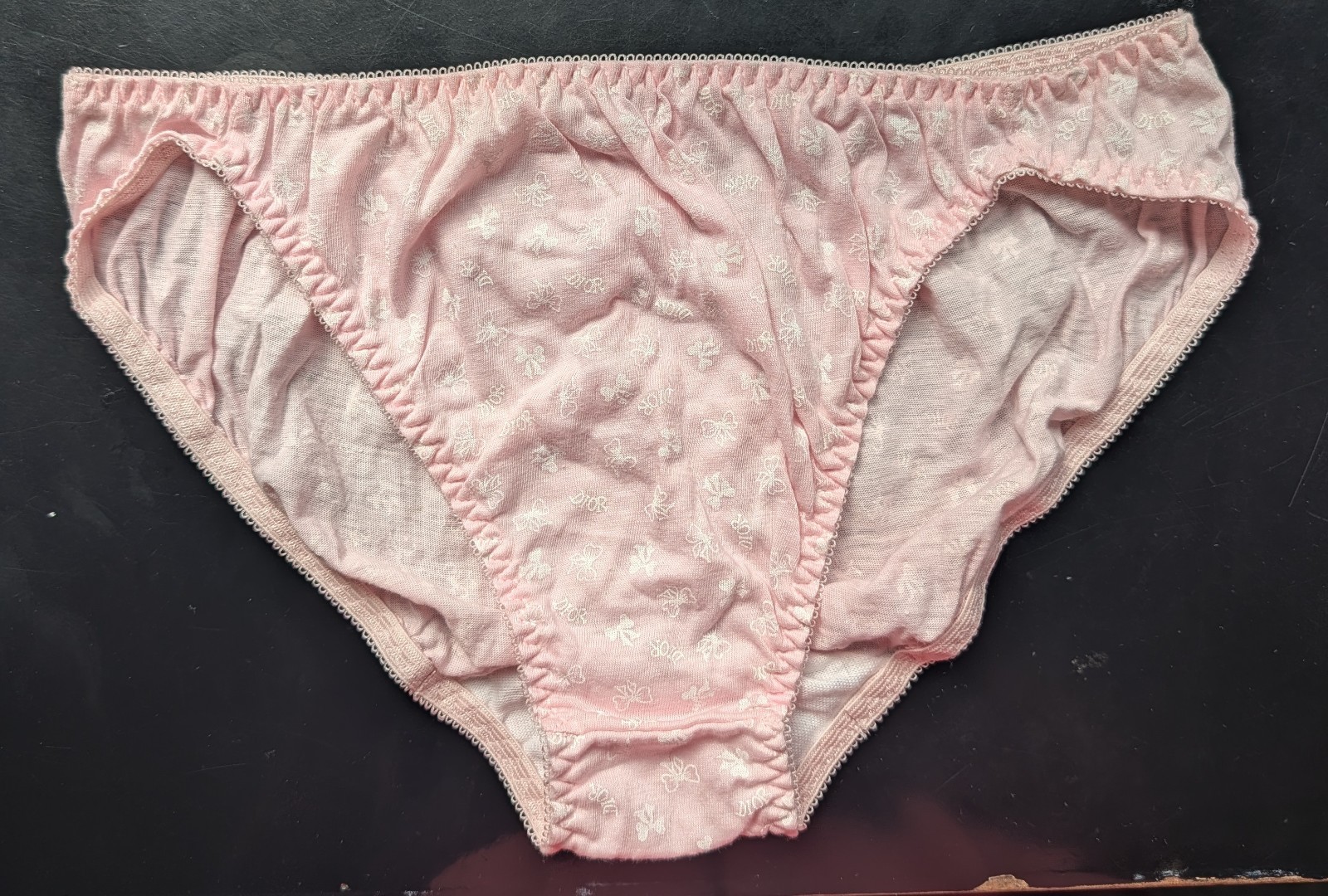 Vtg M New Nos Christian Dior Intimates Signature Logo Bows Panty Cotton Nwot