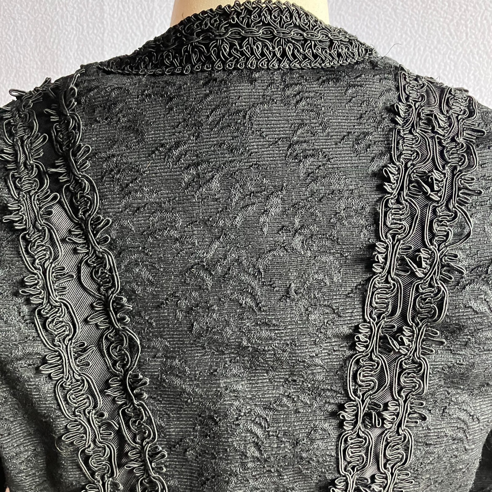 Antique Edwardian Black Wool Walking Suit XS/S