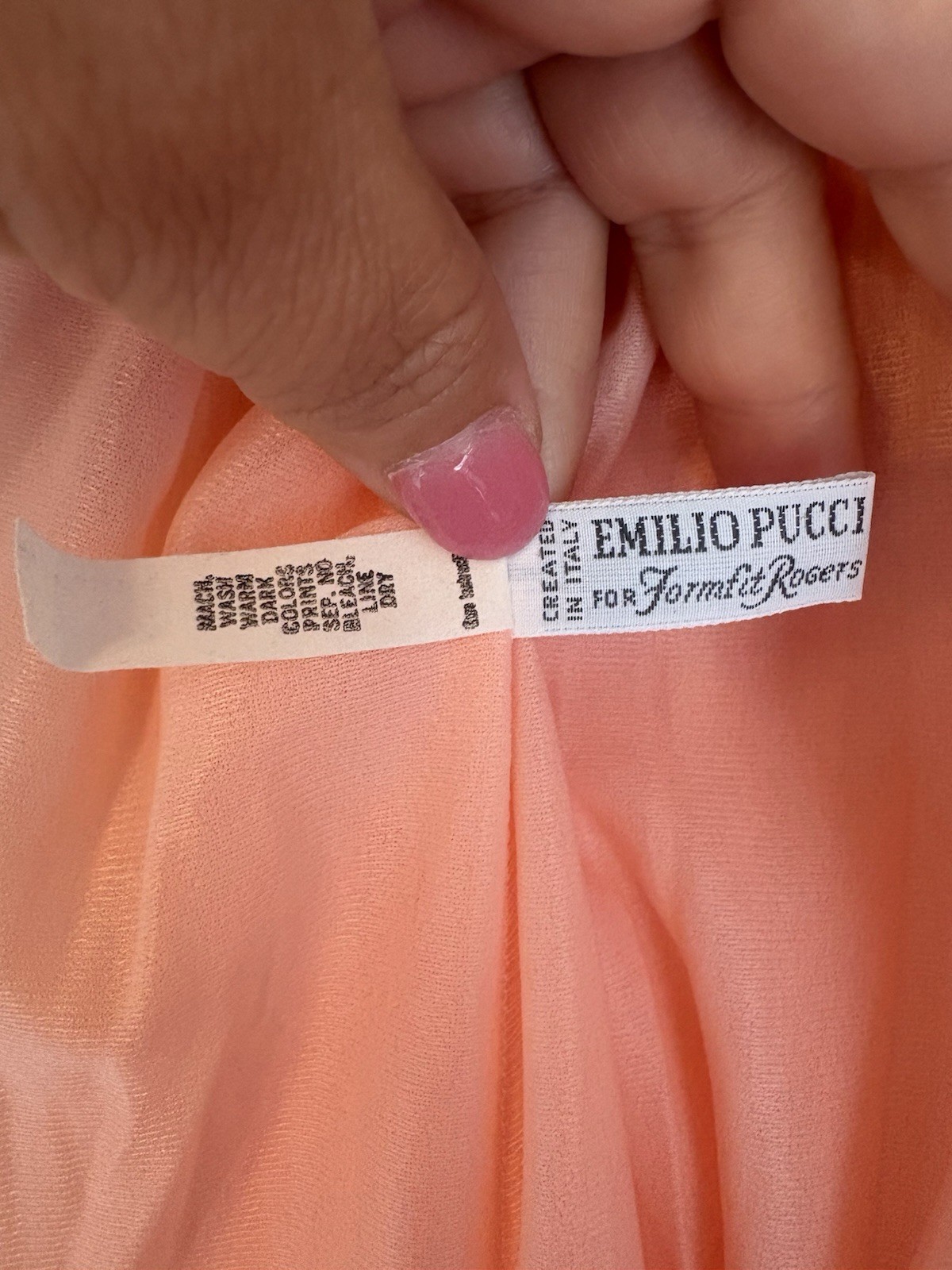 Vtg Emilio Pucci Formfit Rogers Pink Lace Nightgown Robe M medium Peignoir EUC