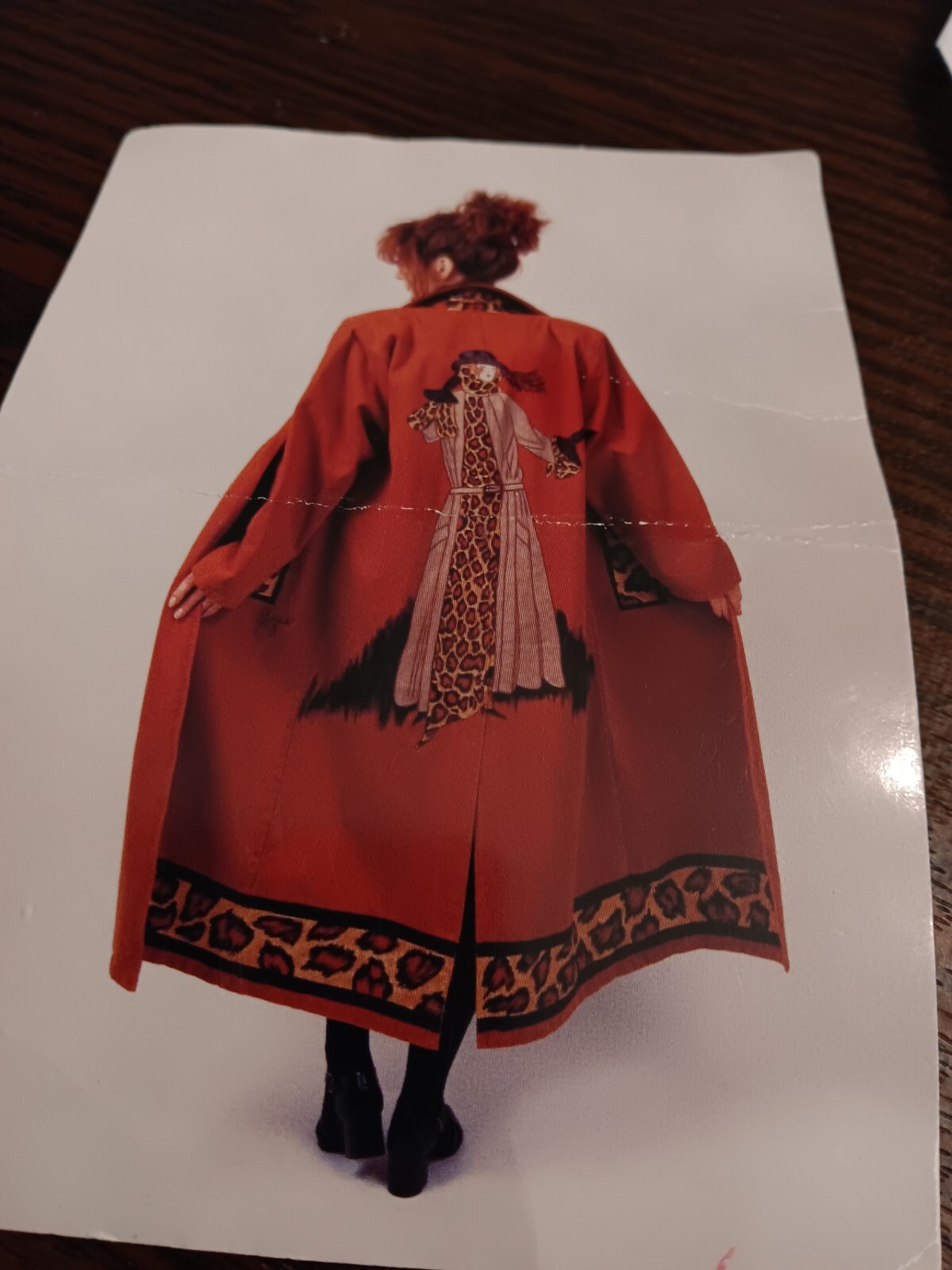 Vintage A YOZIE Hand Painted Long Coat – 100% Cotton Denim – Signed – One Size
