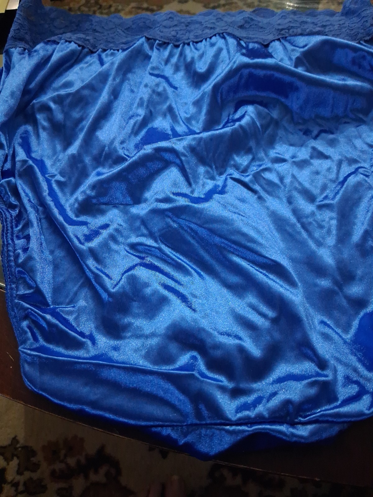 Vintage Solange SECOND SKIN Satin Full Brief Granny Panties, Sz 14/16, New