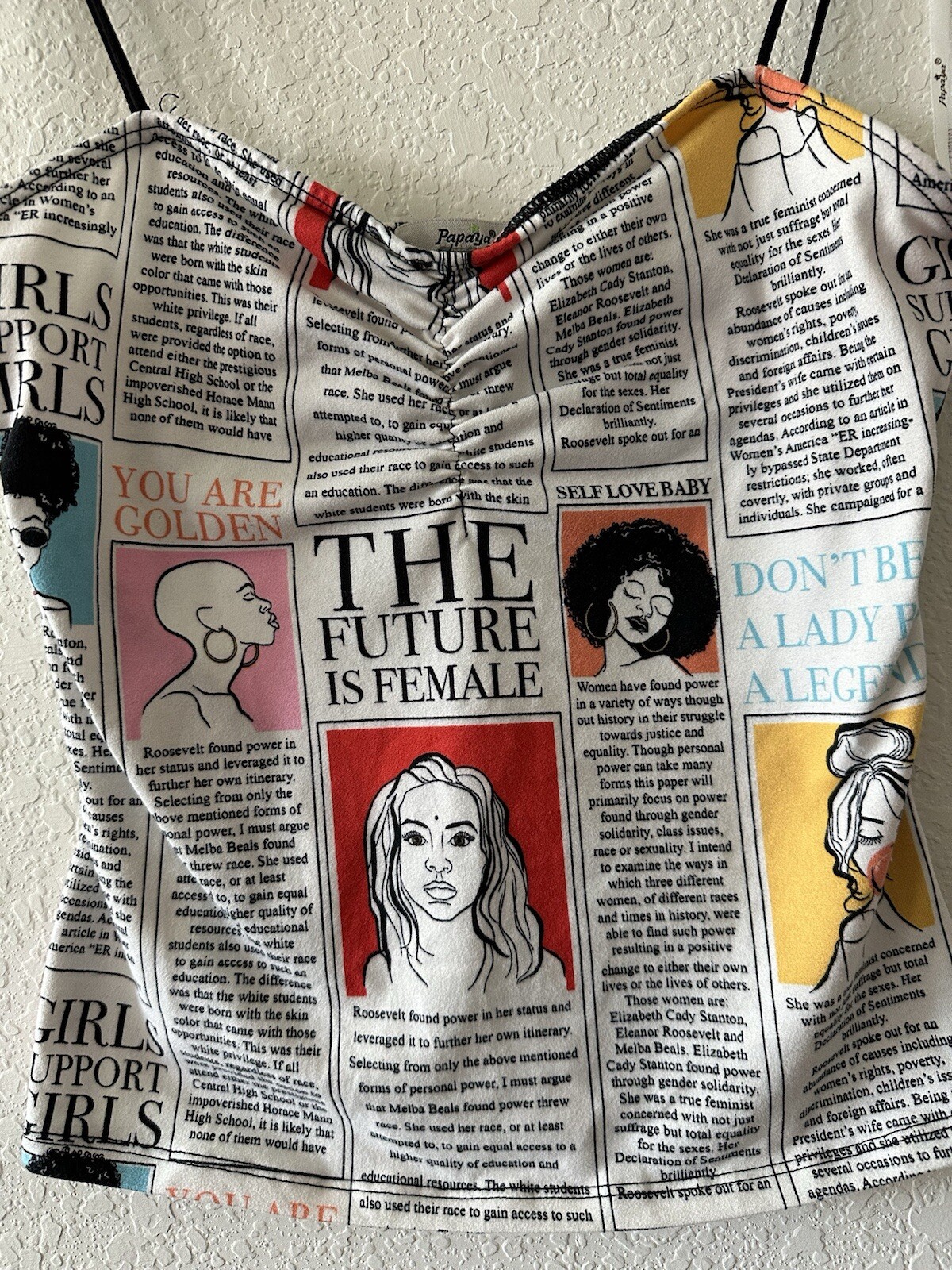 Vintage Early 2000’s Papaya The Future Is Female Sz M Tank Top Bratz Y2K NYC