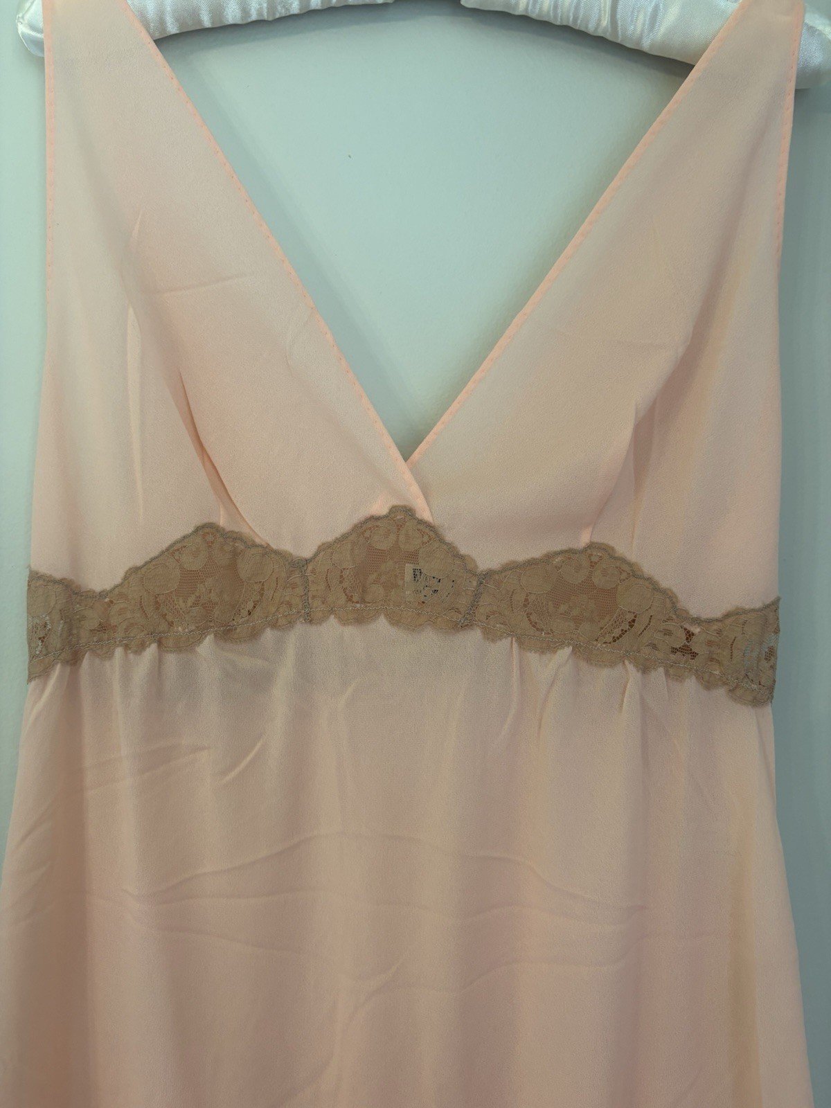 Vtg Emilio Pucci Formfit Rogers Pink Lace Nightgown Robe M medium Peignoir EUC