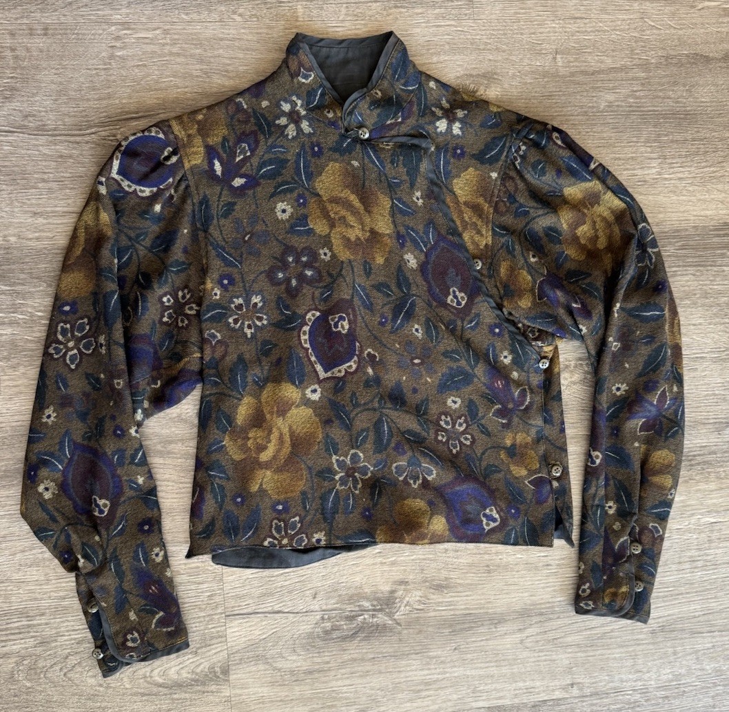 Vintage Kenzo Paris Dark Floral Blouse
