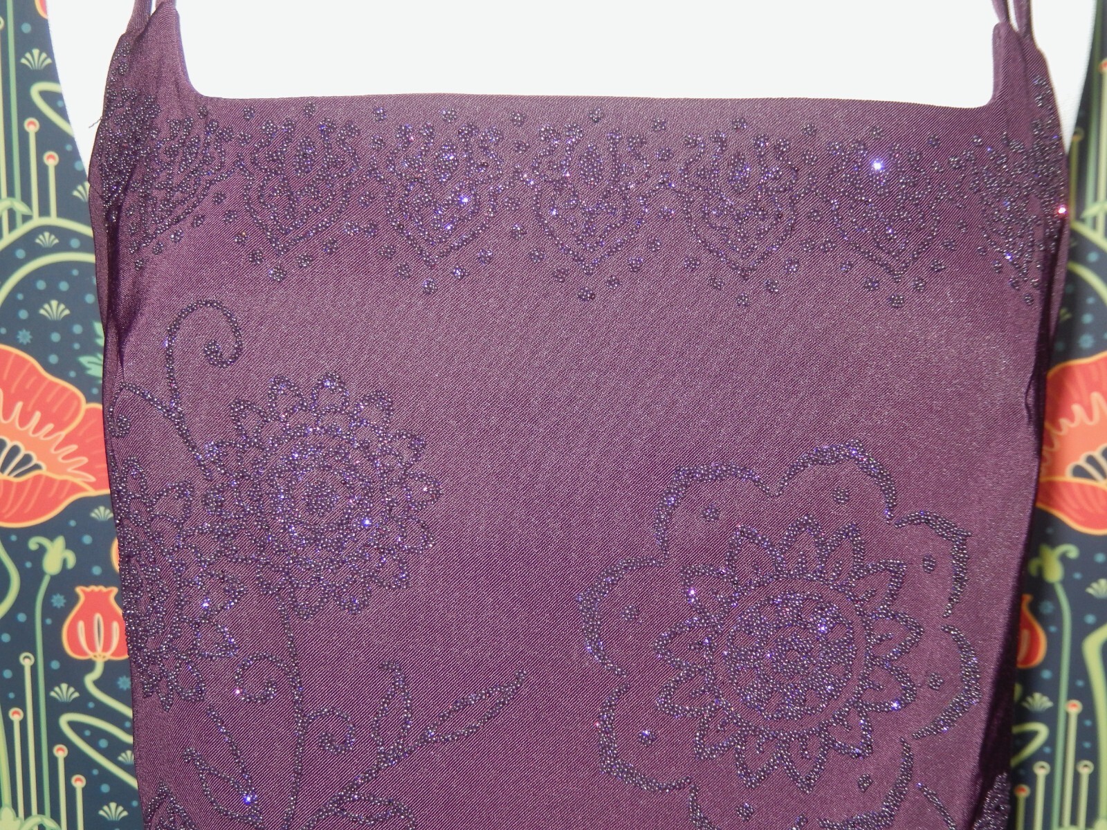 Vintage 90&rsquo;s Y2K CDC Purple Beaded Whimsigoth Grunge Homecoming Maxi Dress