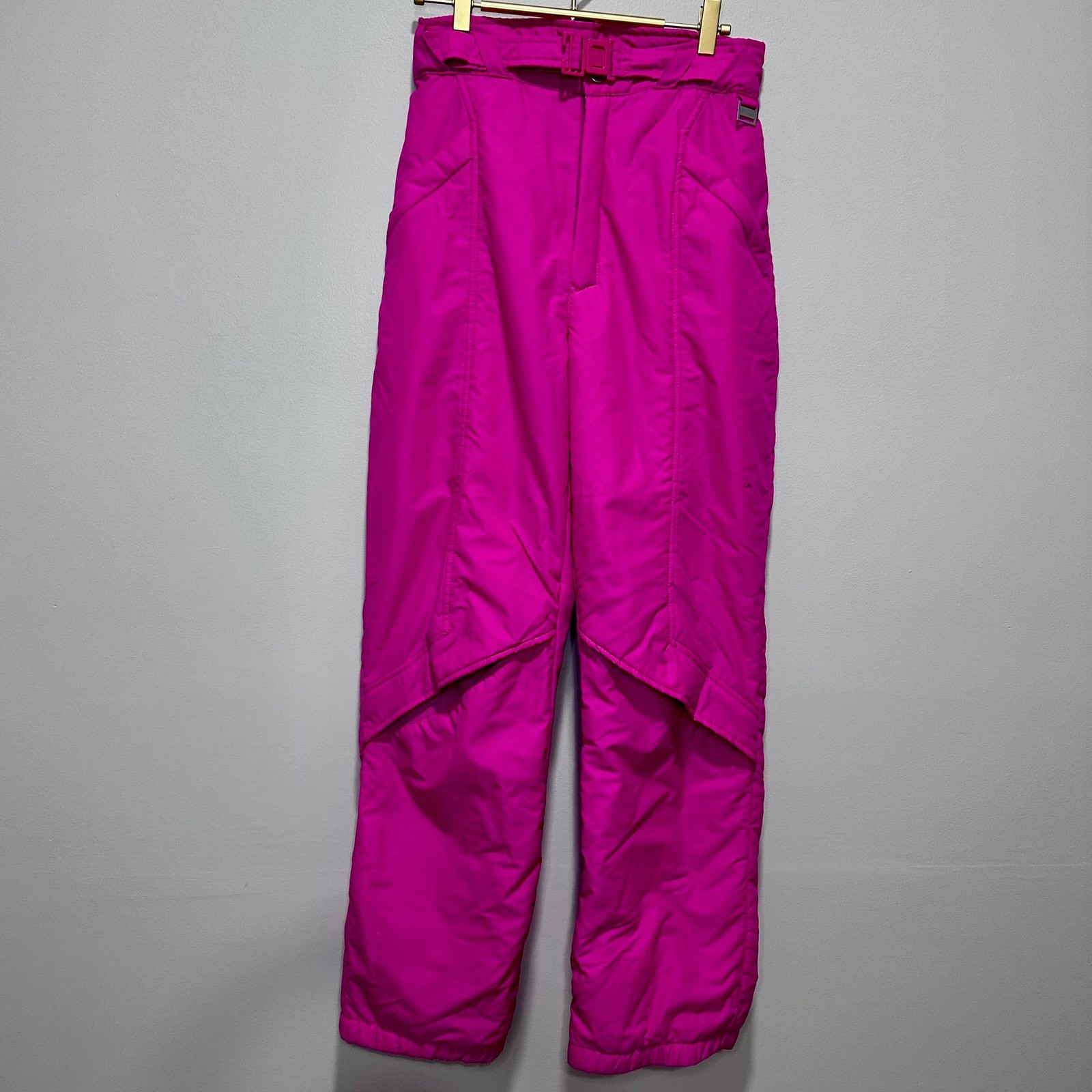 Vintage 80s Cornice Hot Pink High Waisted Ski Pants, Sz M (Run small)