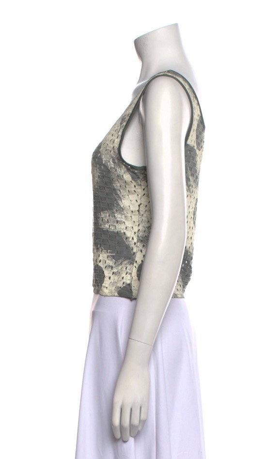 Christian Dior Vintage 2001 Matching Set Sweater Top Cardigan White Gray FR 42 L