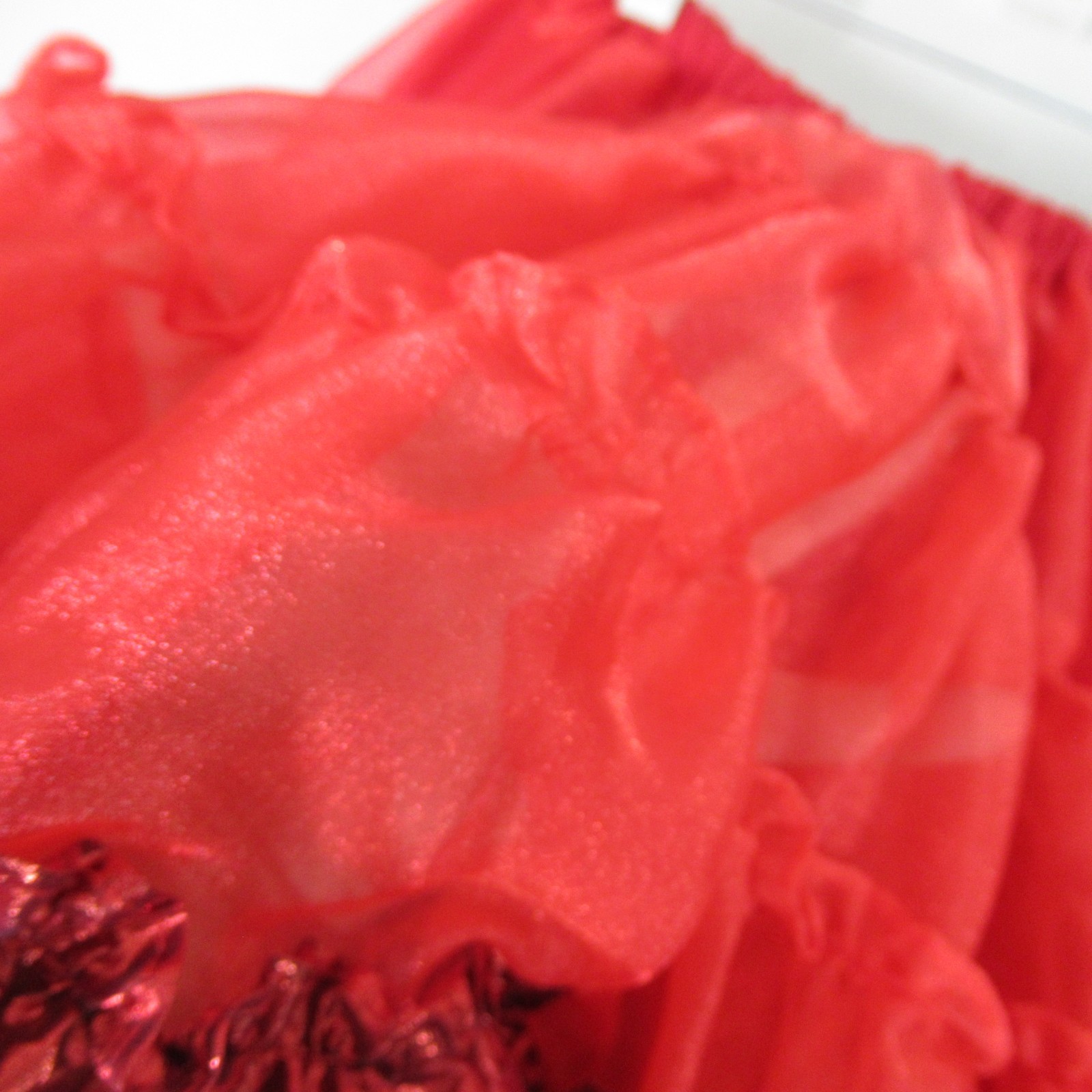 Square Dance Apparel Petticoat M Metallic Red 5 Tier 2 Layer Ruffles