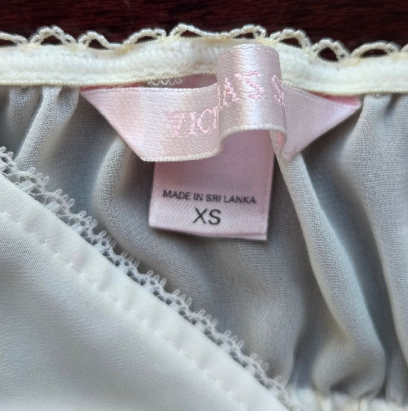 VTG Victoria’s Secret Pink Label Sheer White Babydoll Chemise Nightie – XS