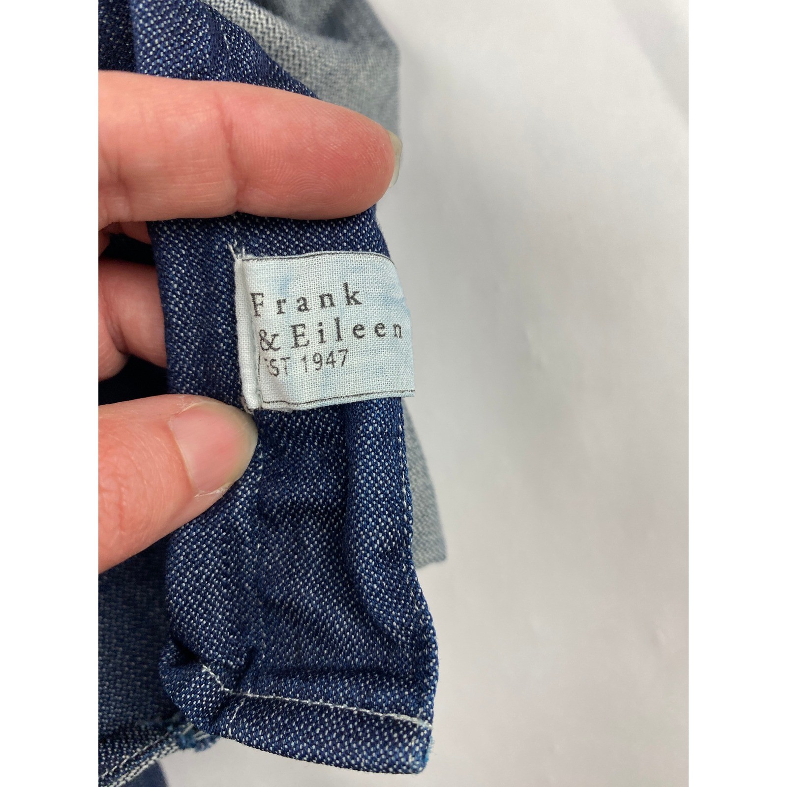 Frank & Eileen Mary Shirtdress Women&rsquo;s Size Large Dark Wash Distressed
