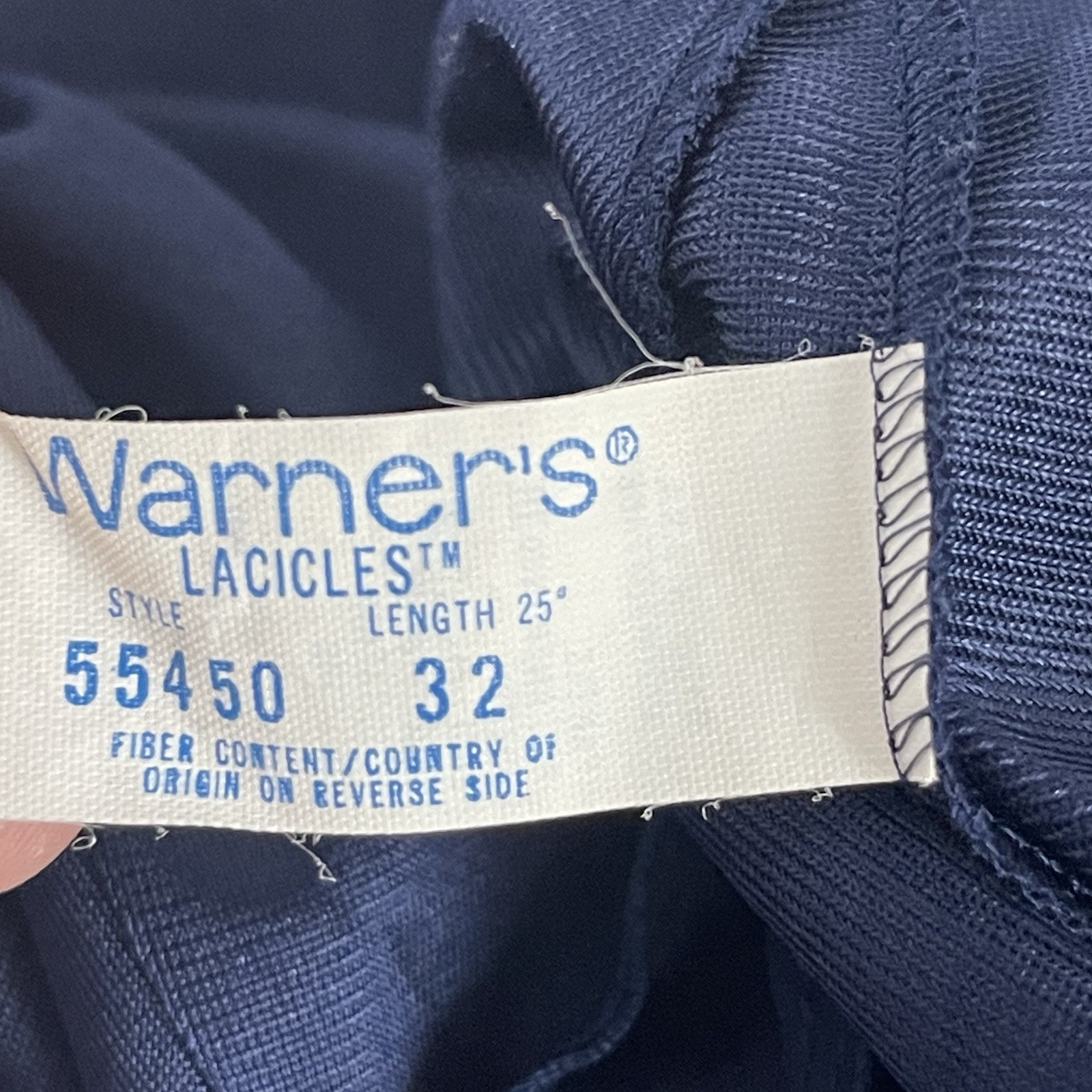 Vintage Warners Nightgown Cottage Cute Lace Small Blue Made In USA Silky 25”