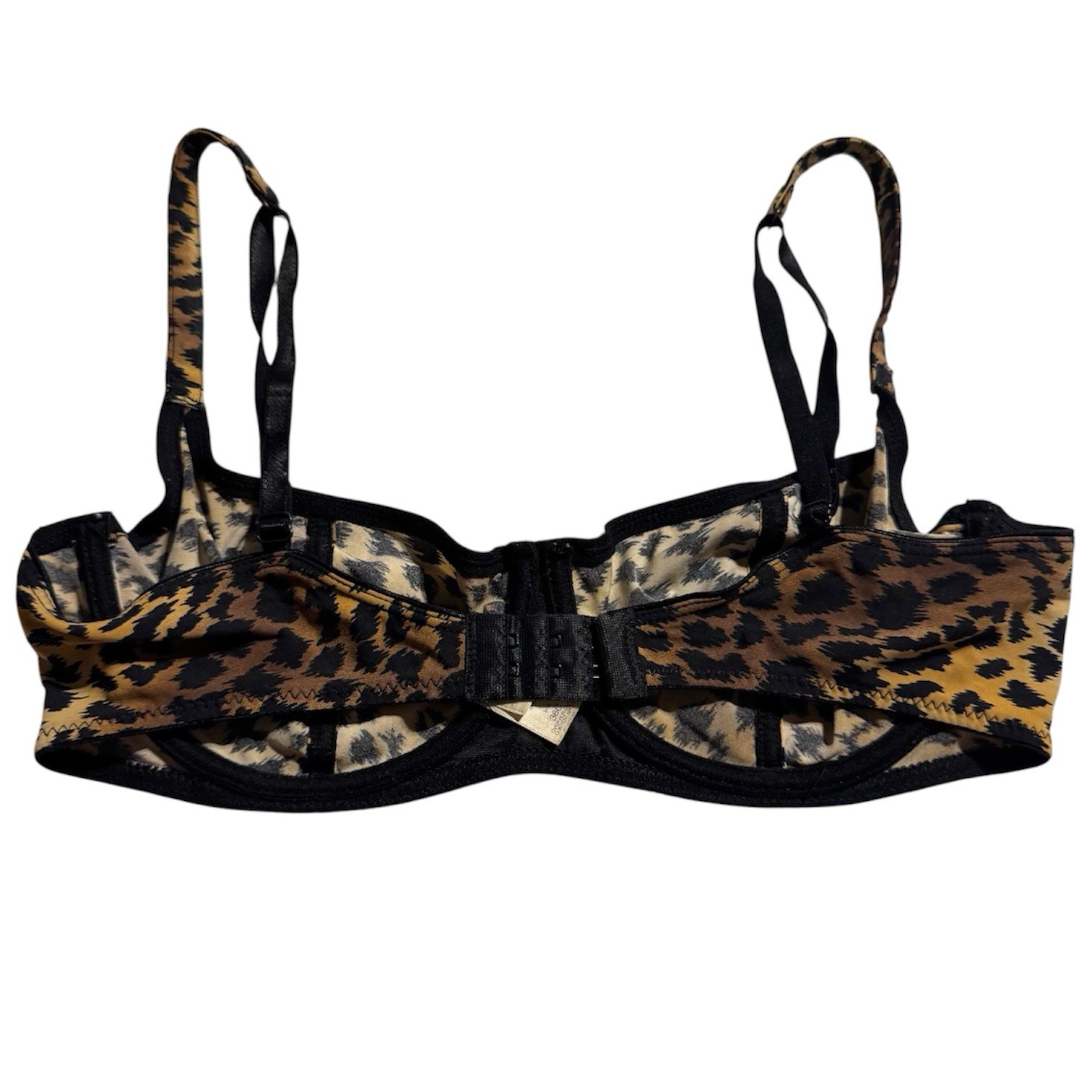 Vintage Victoria&rsquo;s Secret Nylon Leopard Print Bra 36C Y2k 2001