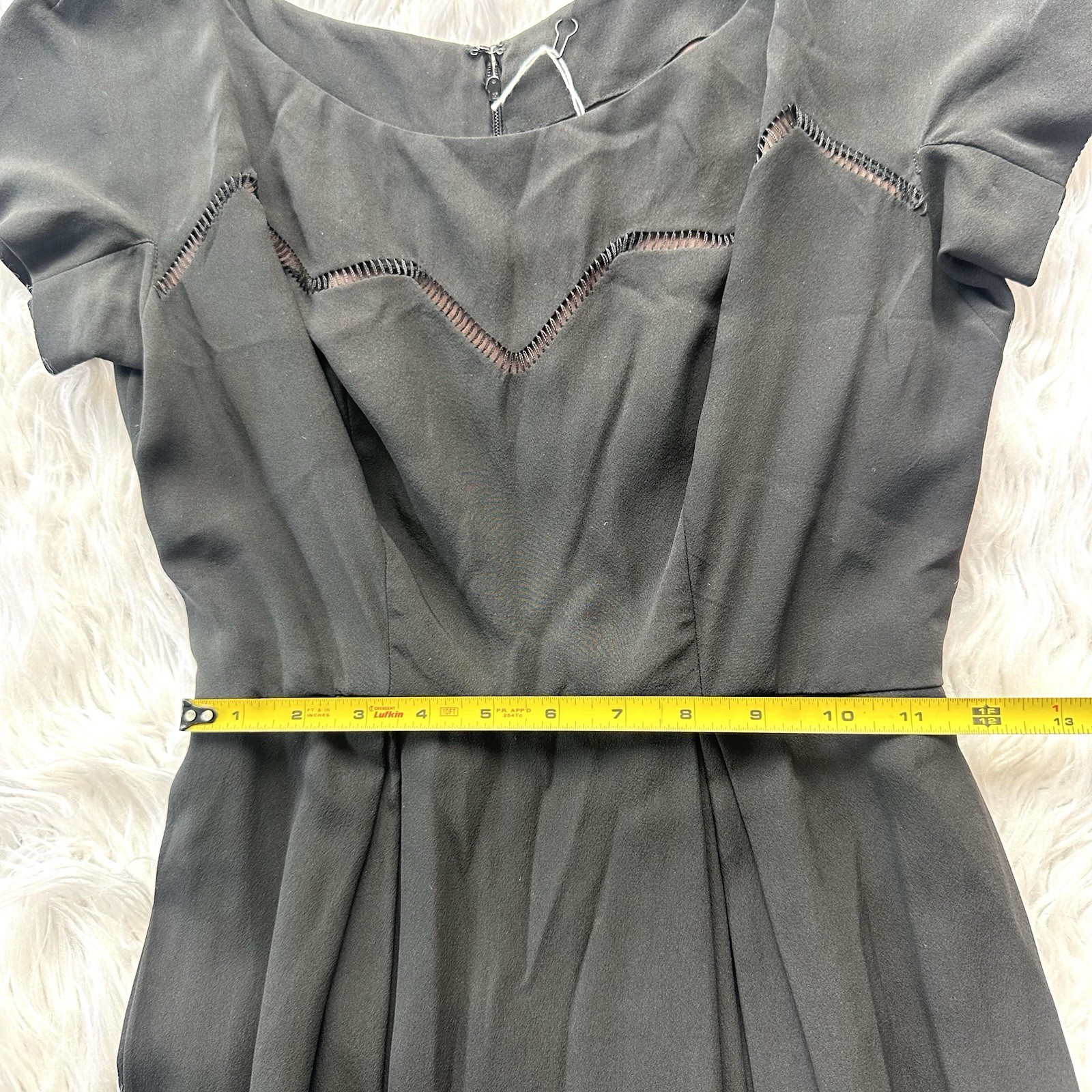 Solid Black Shift Dress Harold&rsquo;s Made In USA Vintage Small Wedding Holiday Party