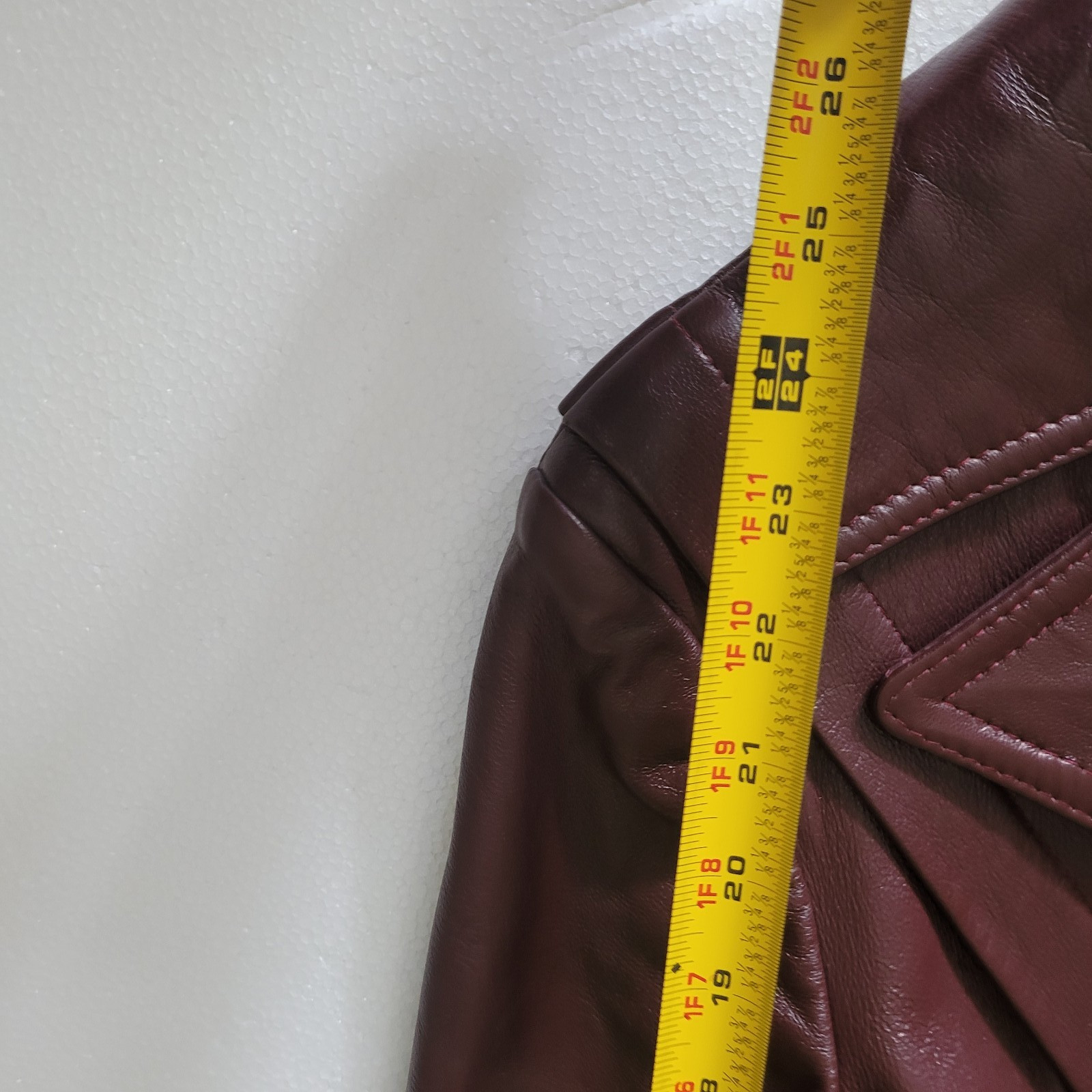 Long Lined Leather Vintage Coat by Winners Circle Fashions, Women&rsquo;s Small Belted